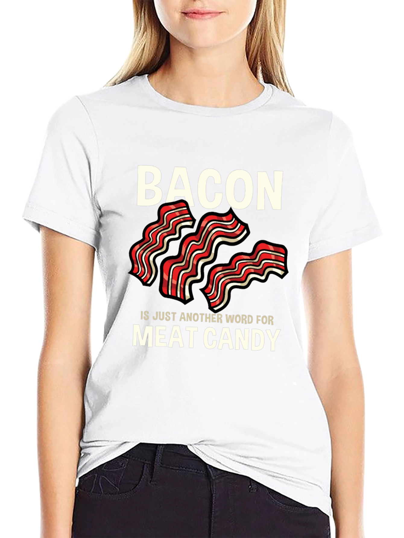 Bacon is Meat Candy Black T-Shirt