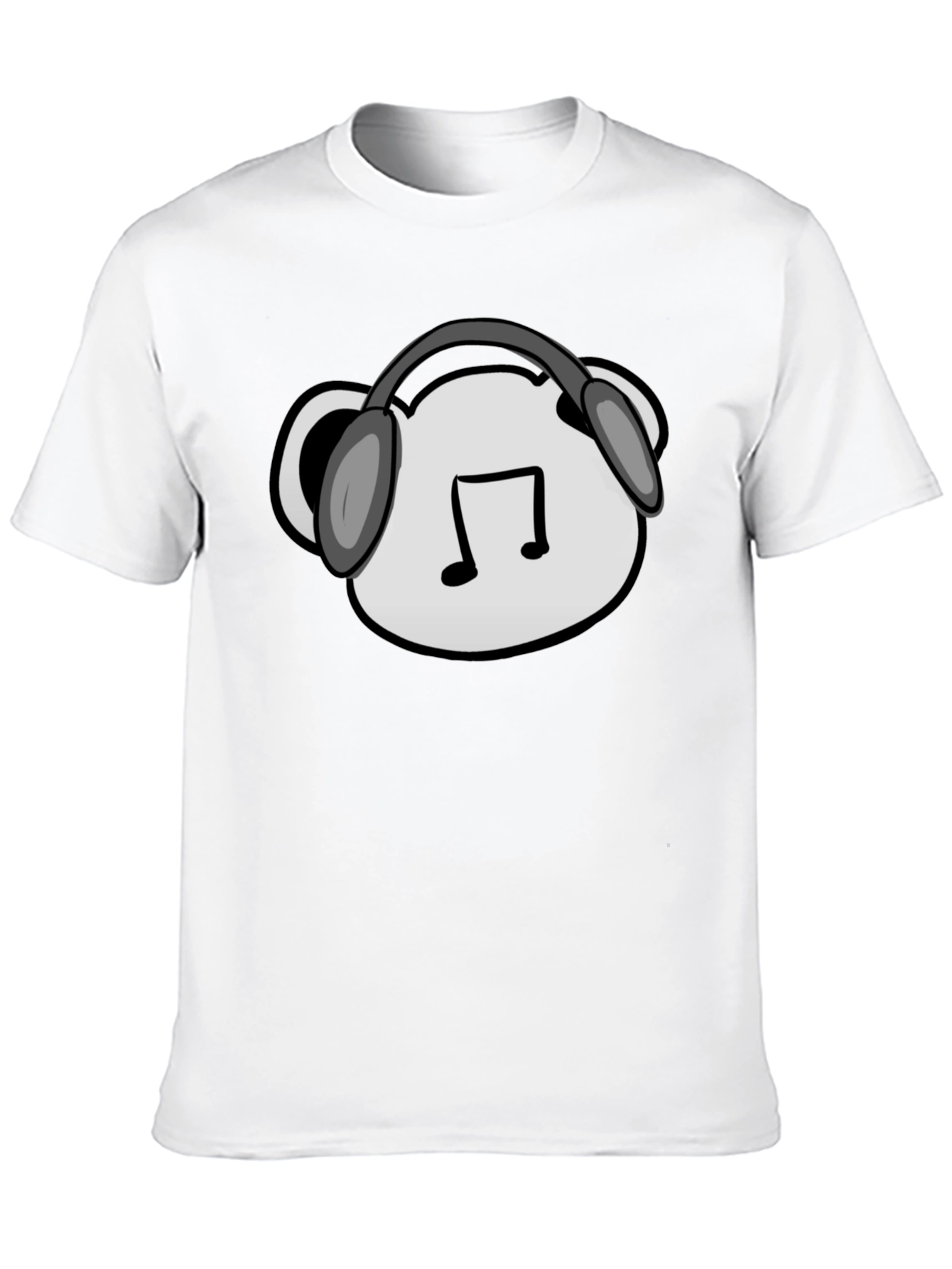 Music Lovers Black Tee with Graphic Design