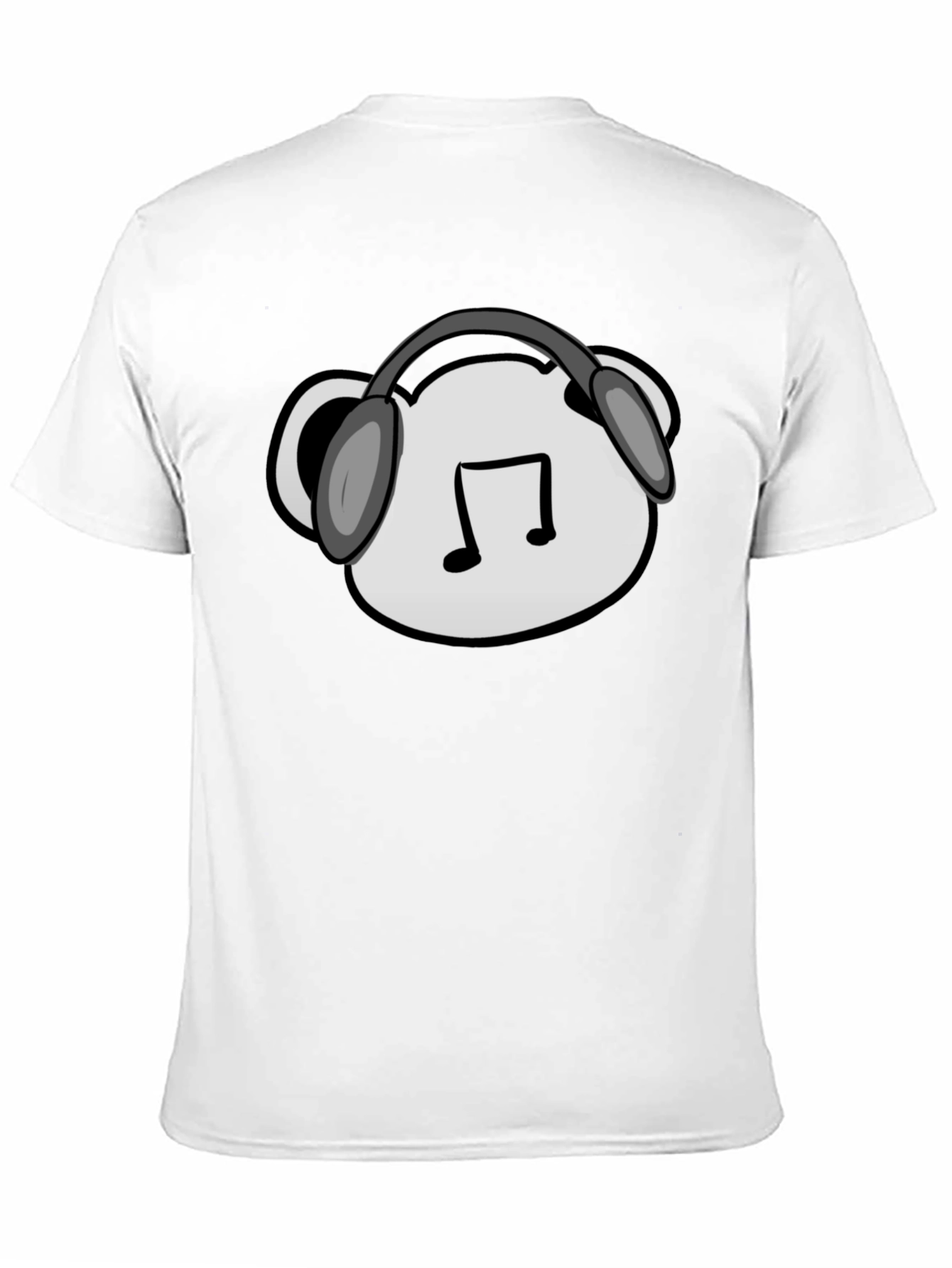 Music Lovers Black Tee with Graphic Design