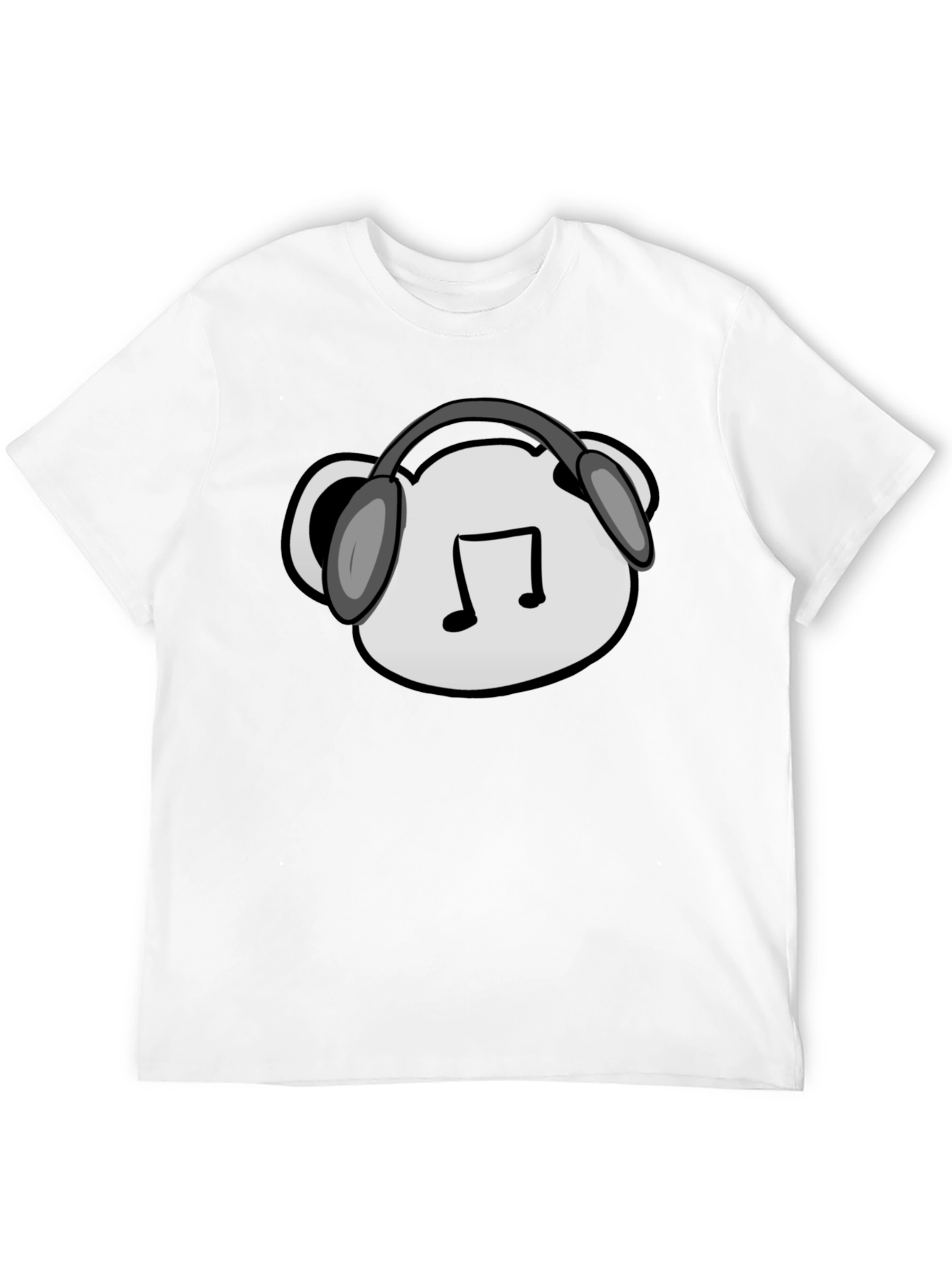 Music Lovers Black Tee with Graphic Design