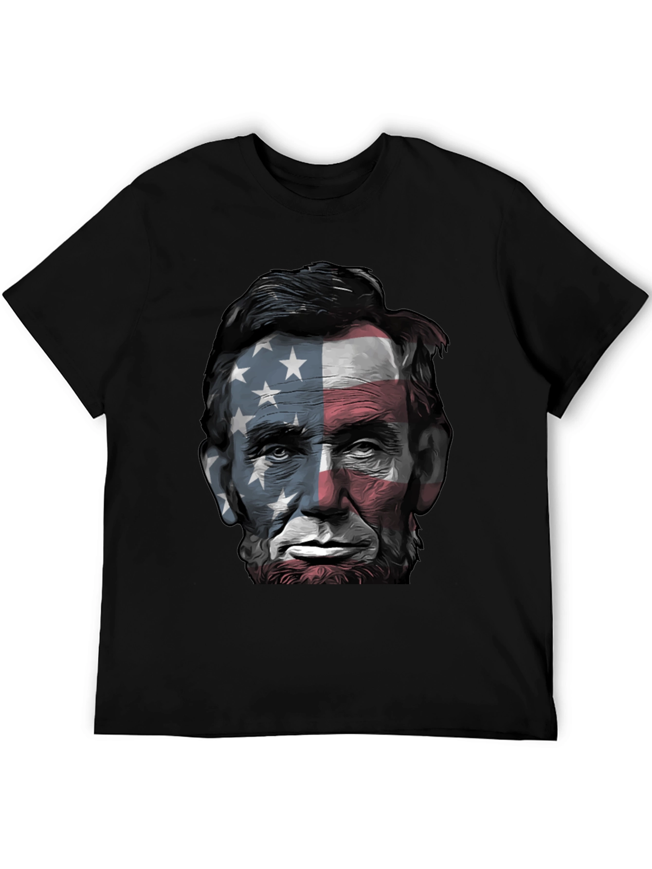 Lincoln USA Flag Graphic Tee - Patriotic Style