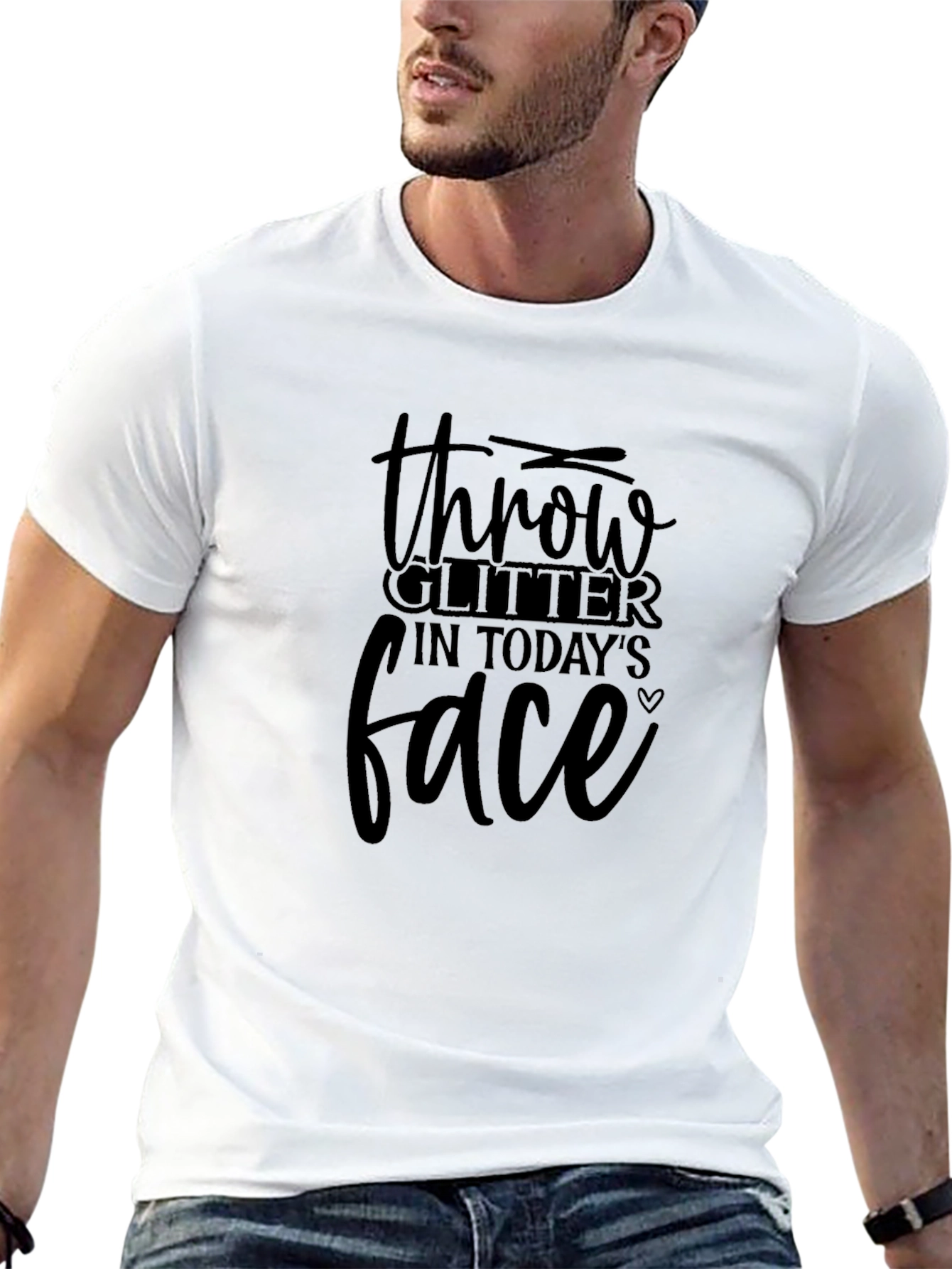 Throw Glitter in Todays Face Black T-Shirt