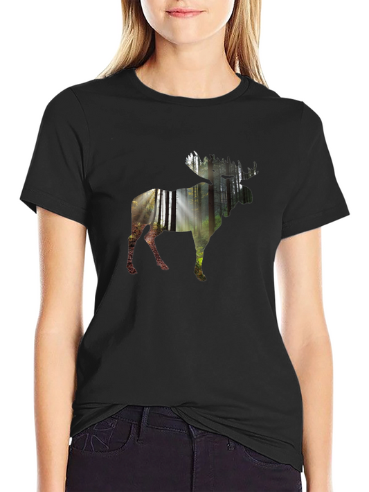 Nature Moose Graphic Tee - Mens Black T-Shirt