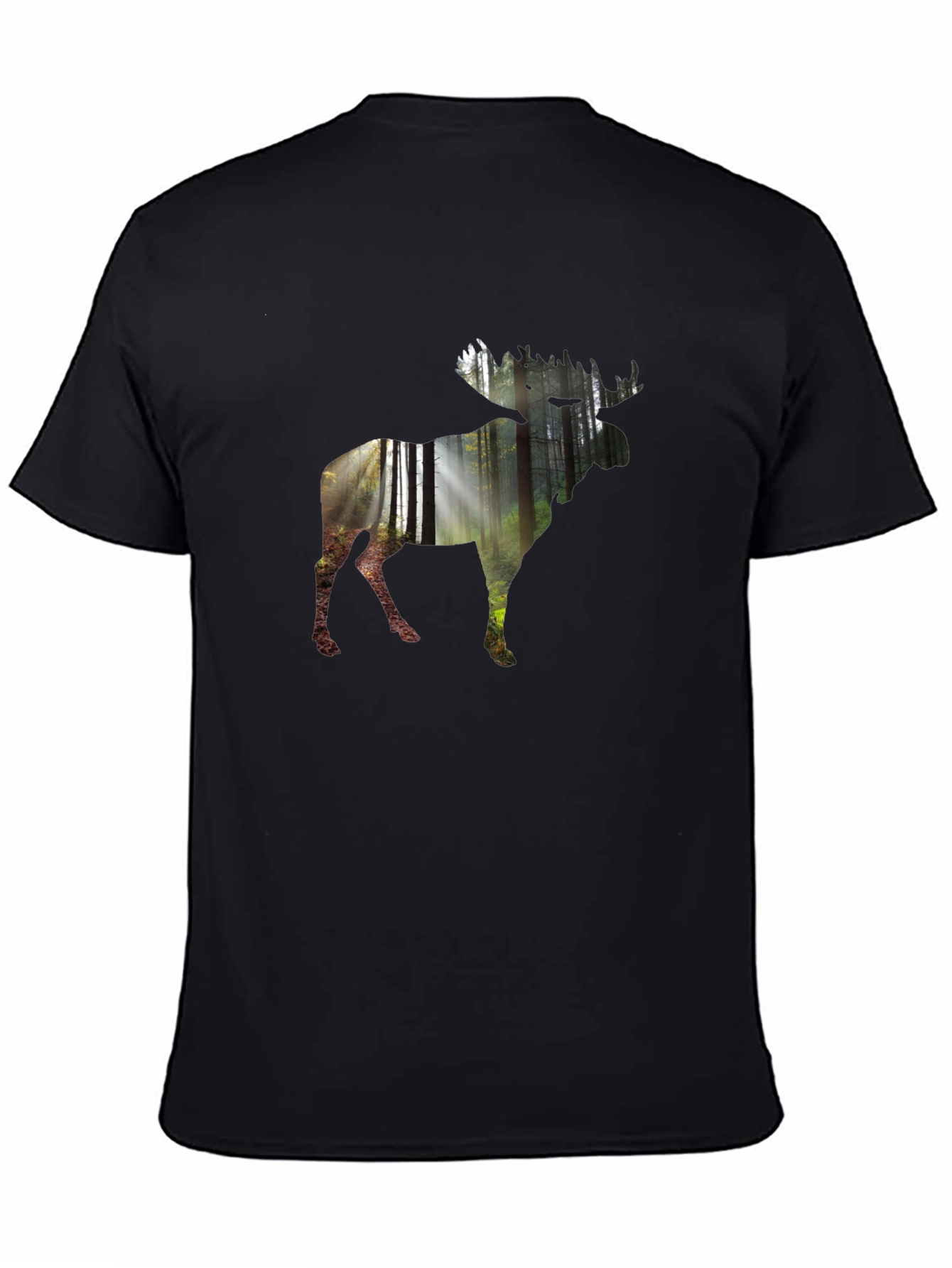 Nature Moose Graphic Tee - Mens Black T-Shirt