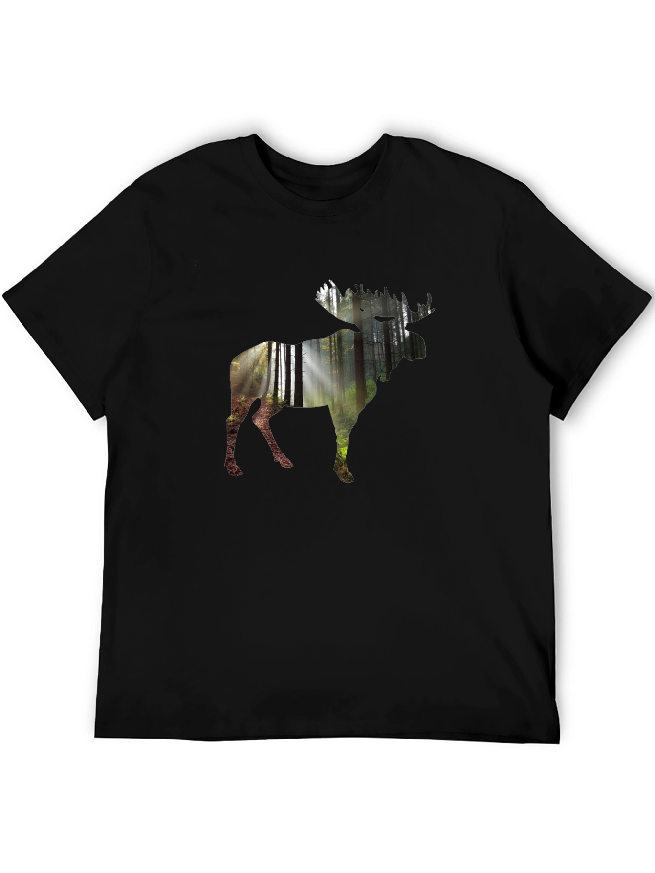 Nature Moose Graphic Tee - Mens Black T-Shirt