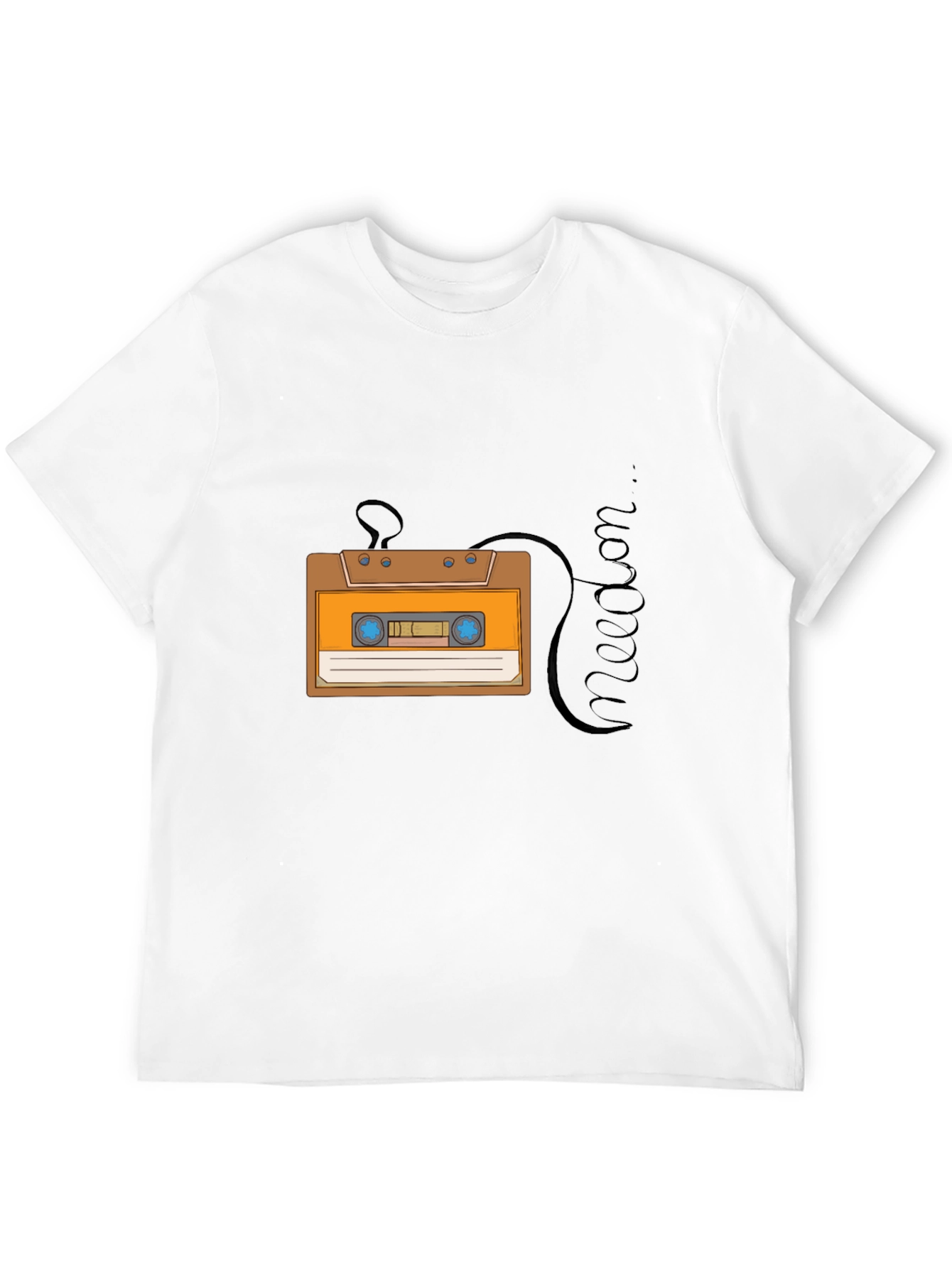 Retro Cassette Tape Graphic T-Shirt - Black