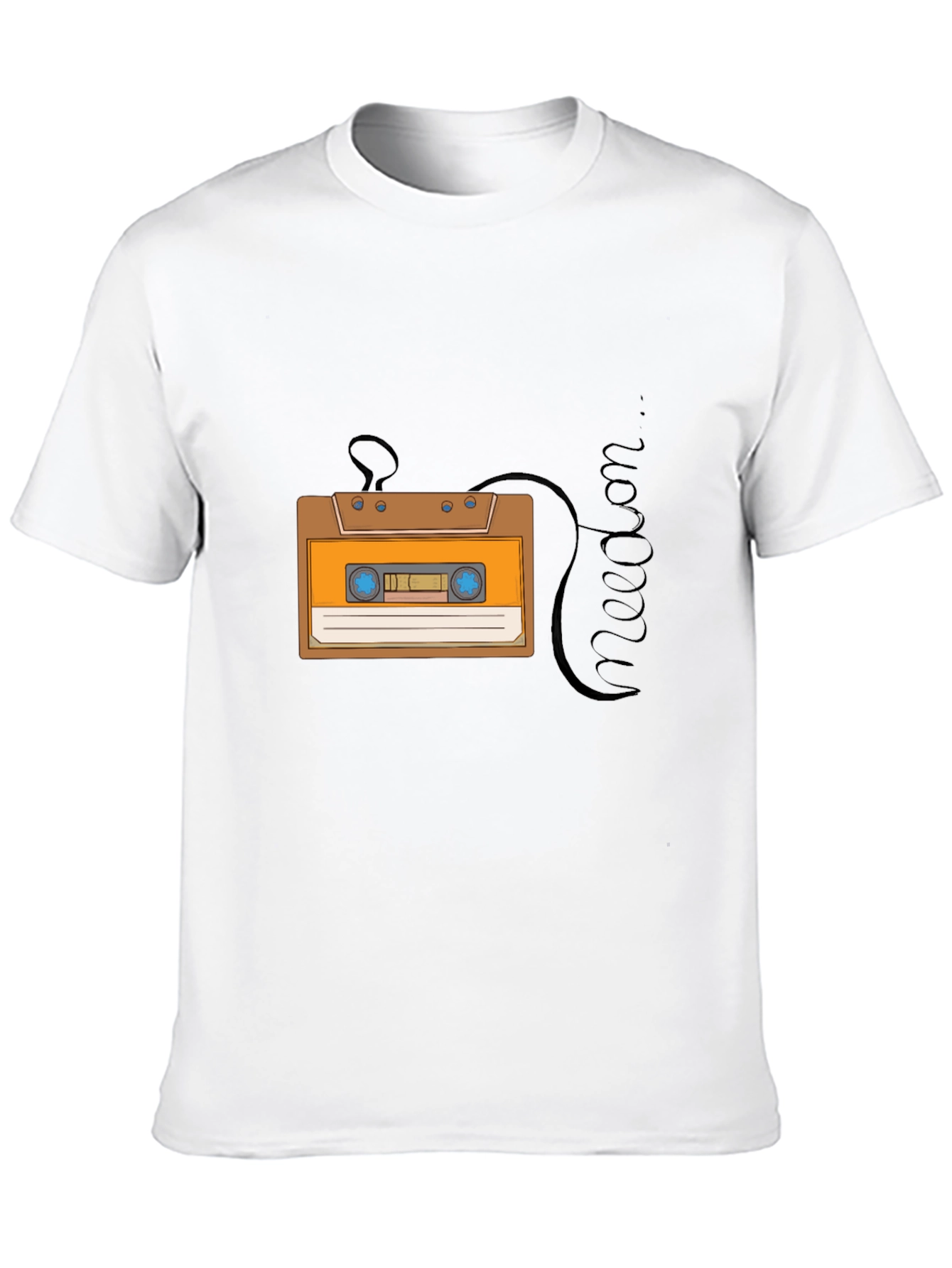 Retro Cassette Tape Graphic T-Shirt - Black