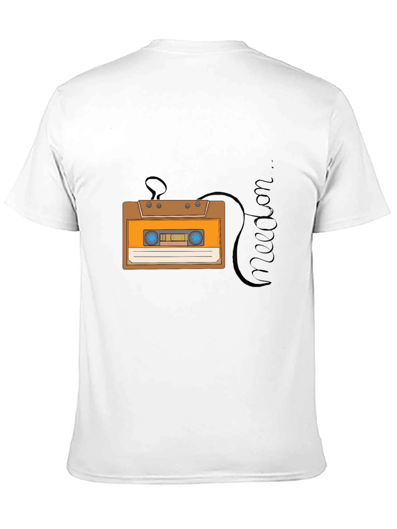 Retro Cassette Tape Graphic T-Shirt - Black