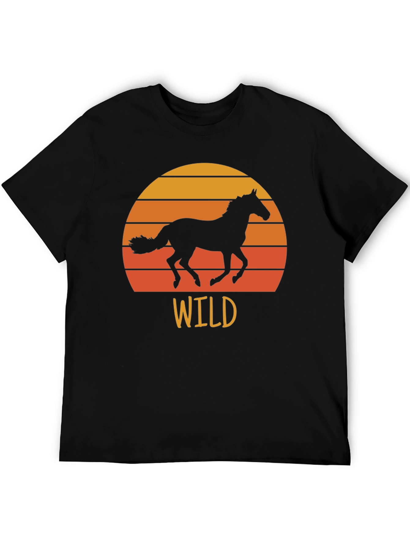 Wild Horse Sunset Graphic Tee - Black