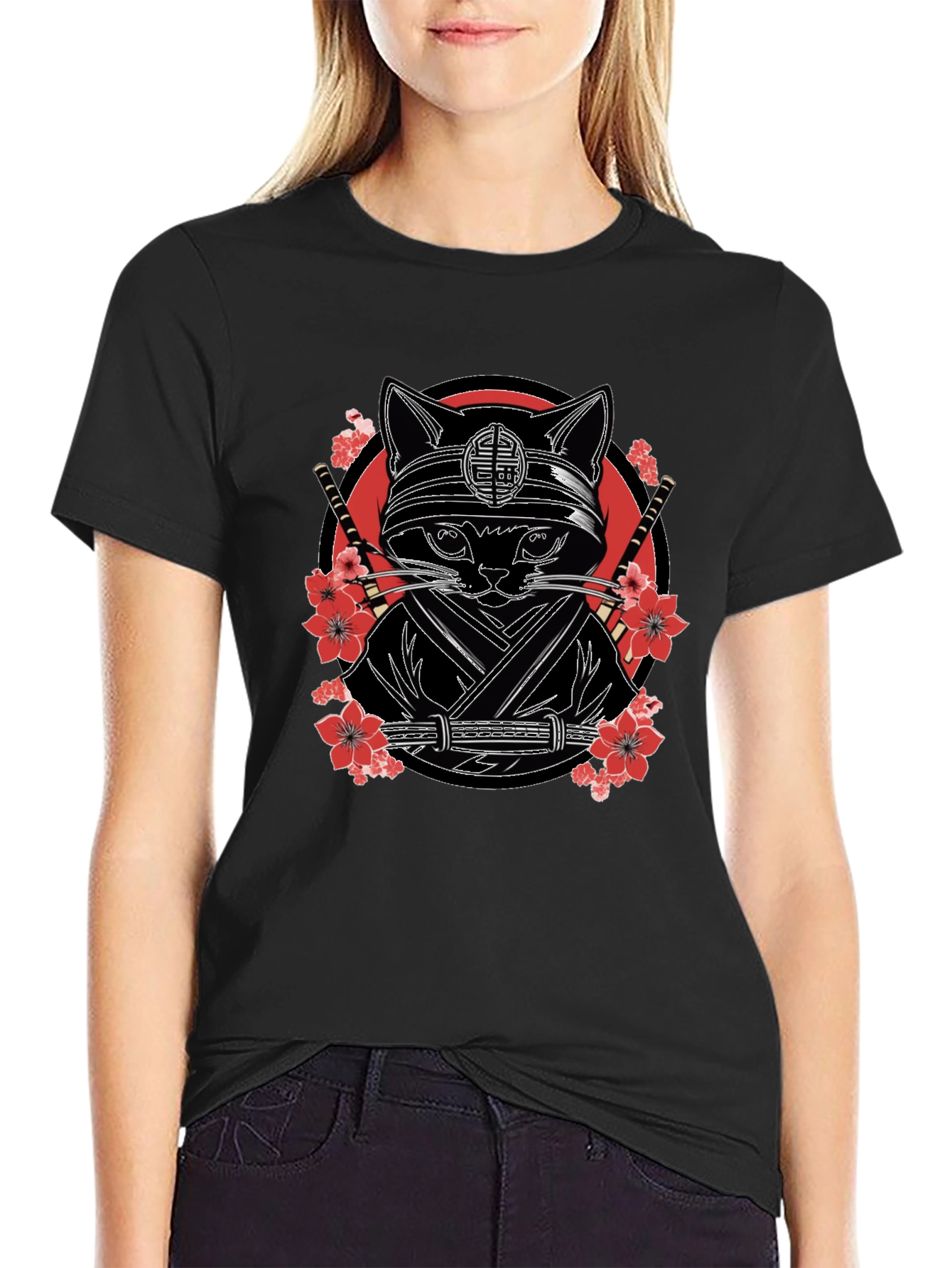 Ninja Cat T-Shirt - Martial Arts Kitten Graphic Tee