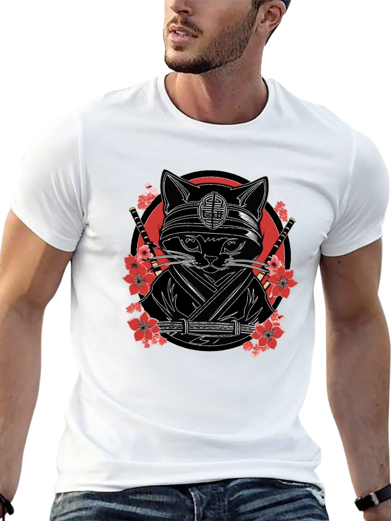 Ninja Cat T-Shirt - Martial Arts Kitten Graphic Tee