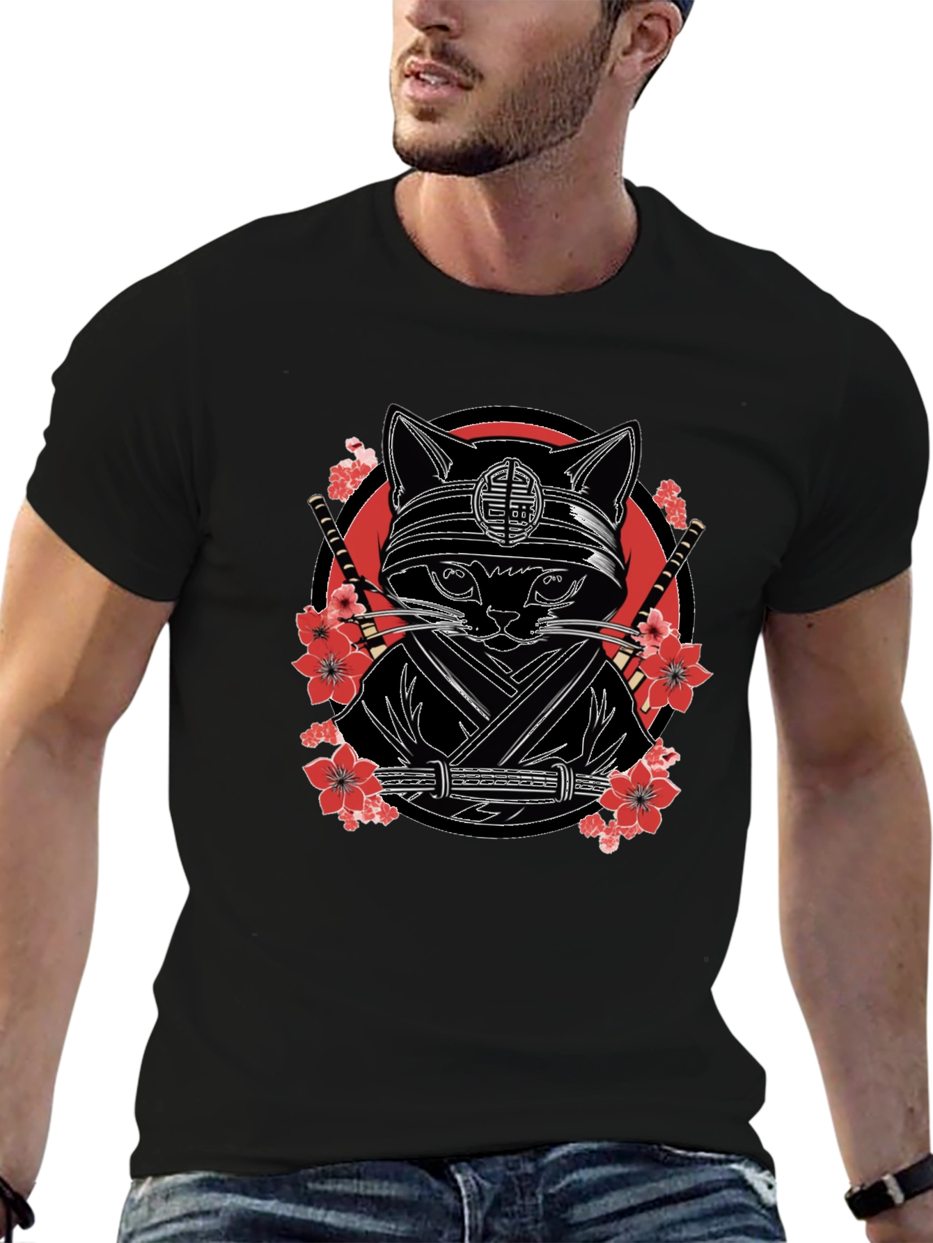 Ninja Cat T-Shirt - Martial Arts Kitten Graphic Tee