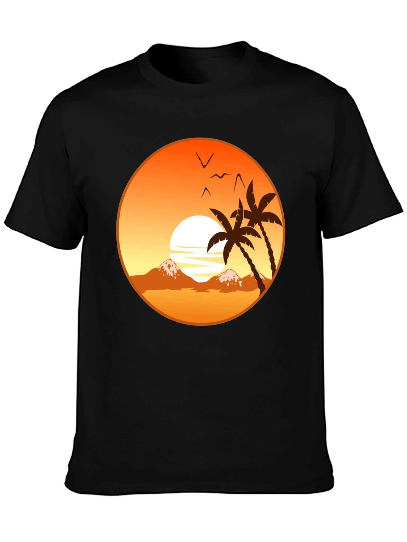 Sunset Palm Tree Graphic T-Shirt