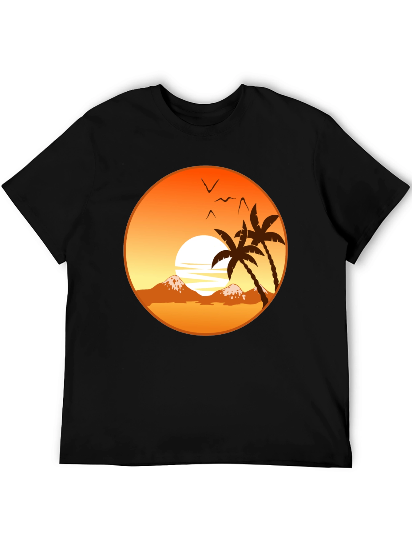 Sunset Palm Tree Graphic T-Shirt