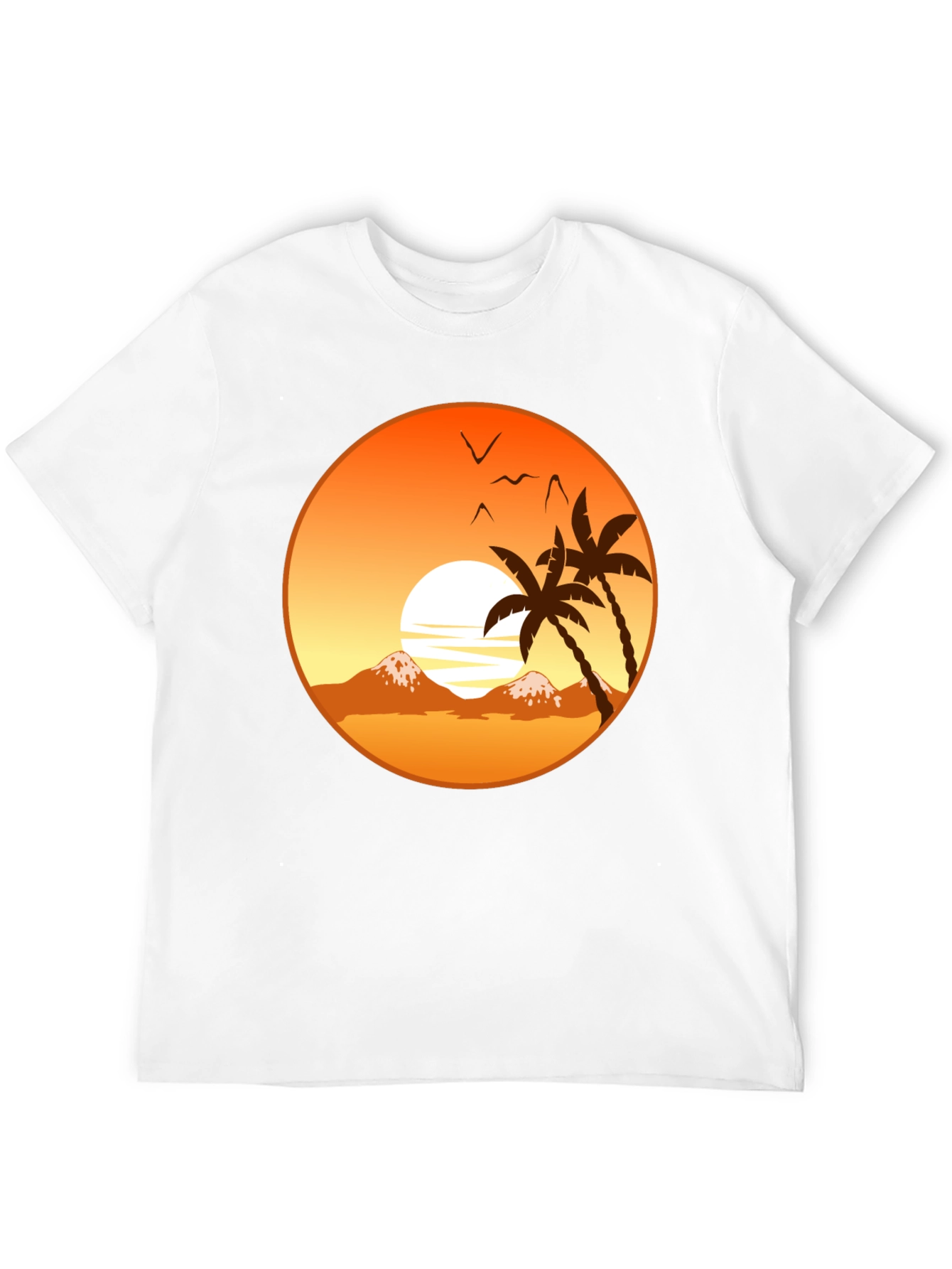 Sunset Palm Tree Graphic T-Shirt
