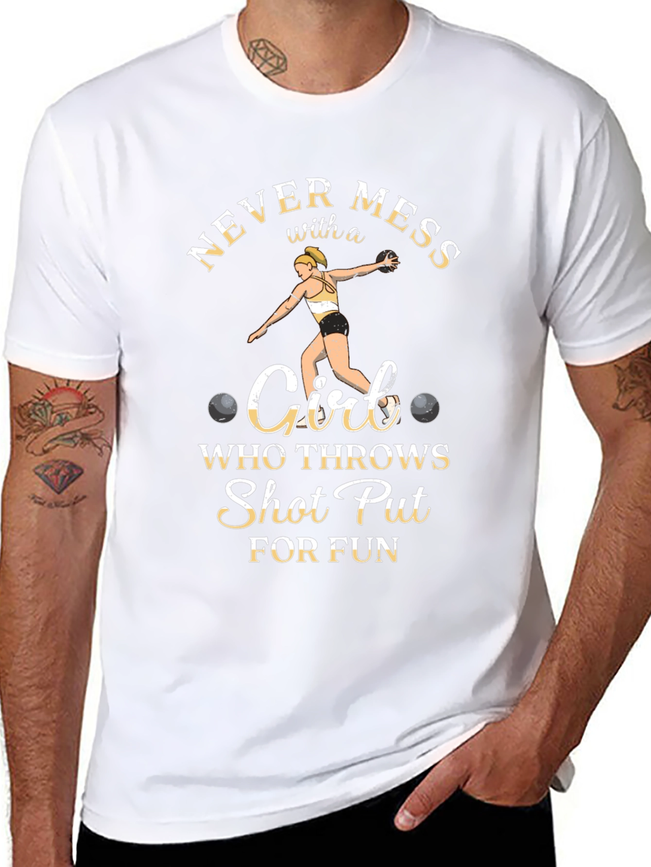 Never Mess with a Shot Put Girl T-Shirt
