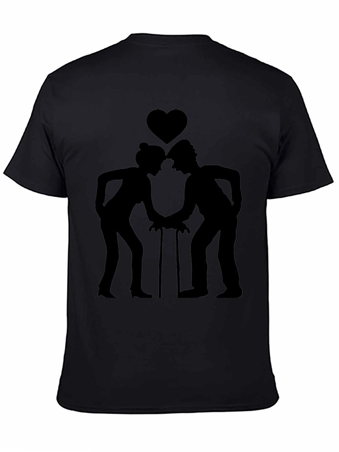 Silhouette Couple Heart T-Shirt - Unique Design