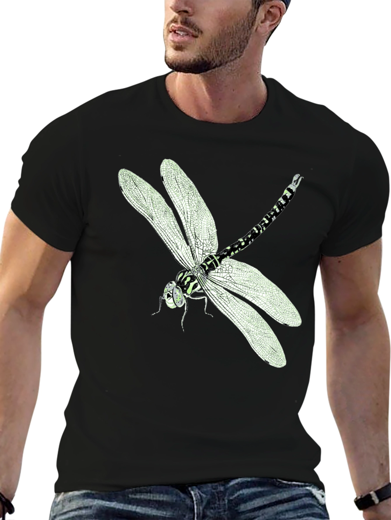 Dragonfly Graphic Black T-Shirt