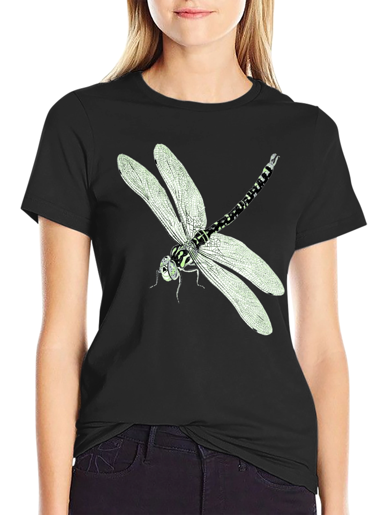 Dragonfly Graphic Black T-Shirt