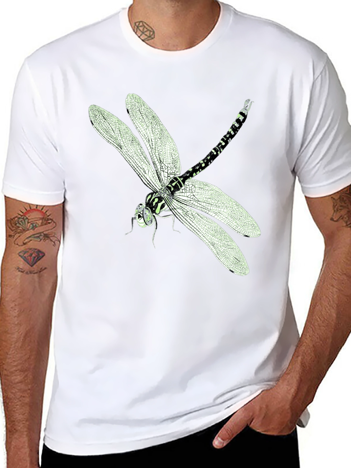 Dragonfly Graphic Black T-Shirt