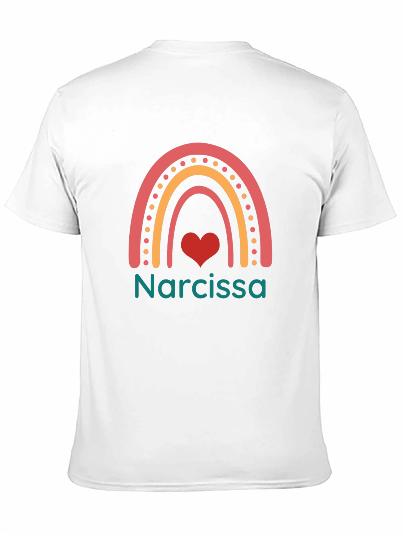 Narcissa Rainbow Heart T-Shirt - Personalized Gift