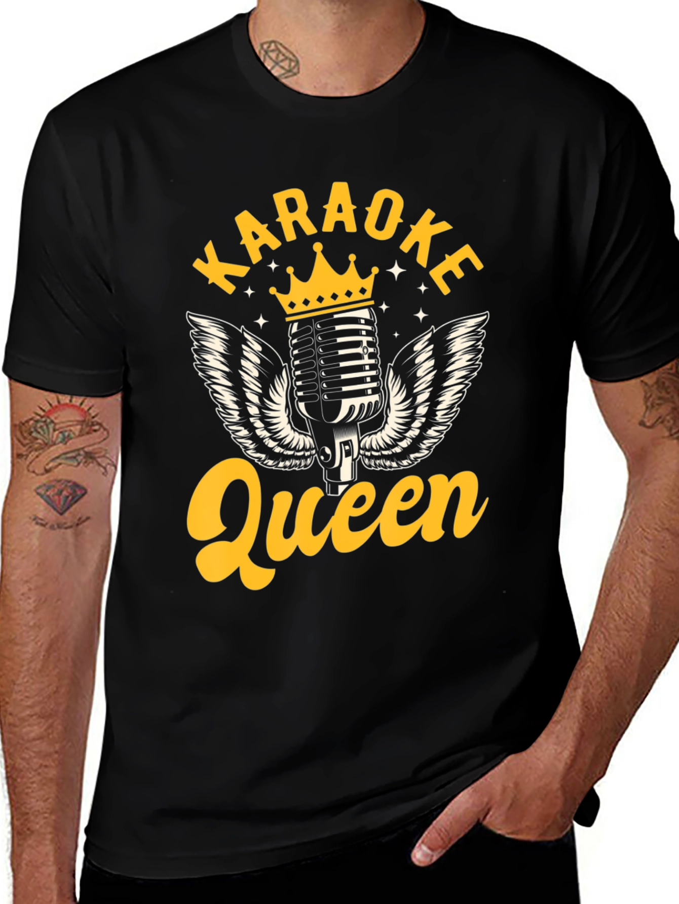 Karaoke Queen Graphic Tee - Black T-Shirt