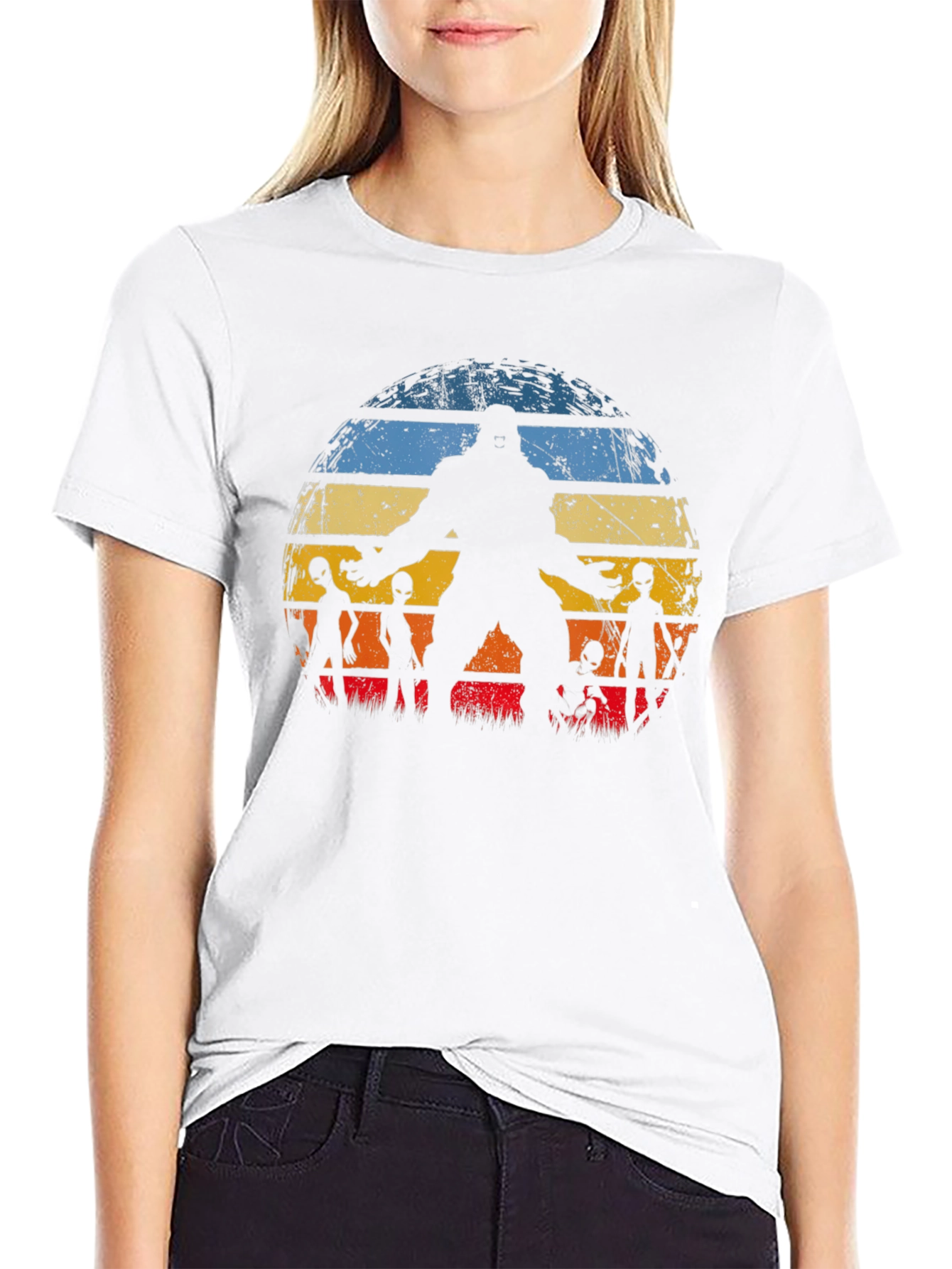 Bigfoot & Alien Sunset Graphic Tee
