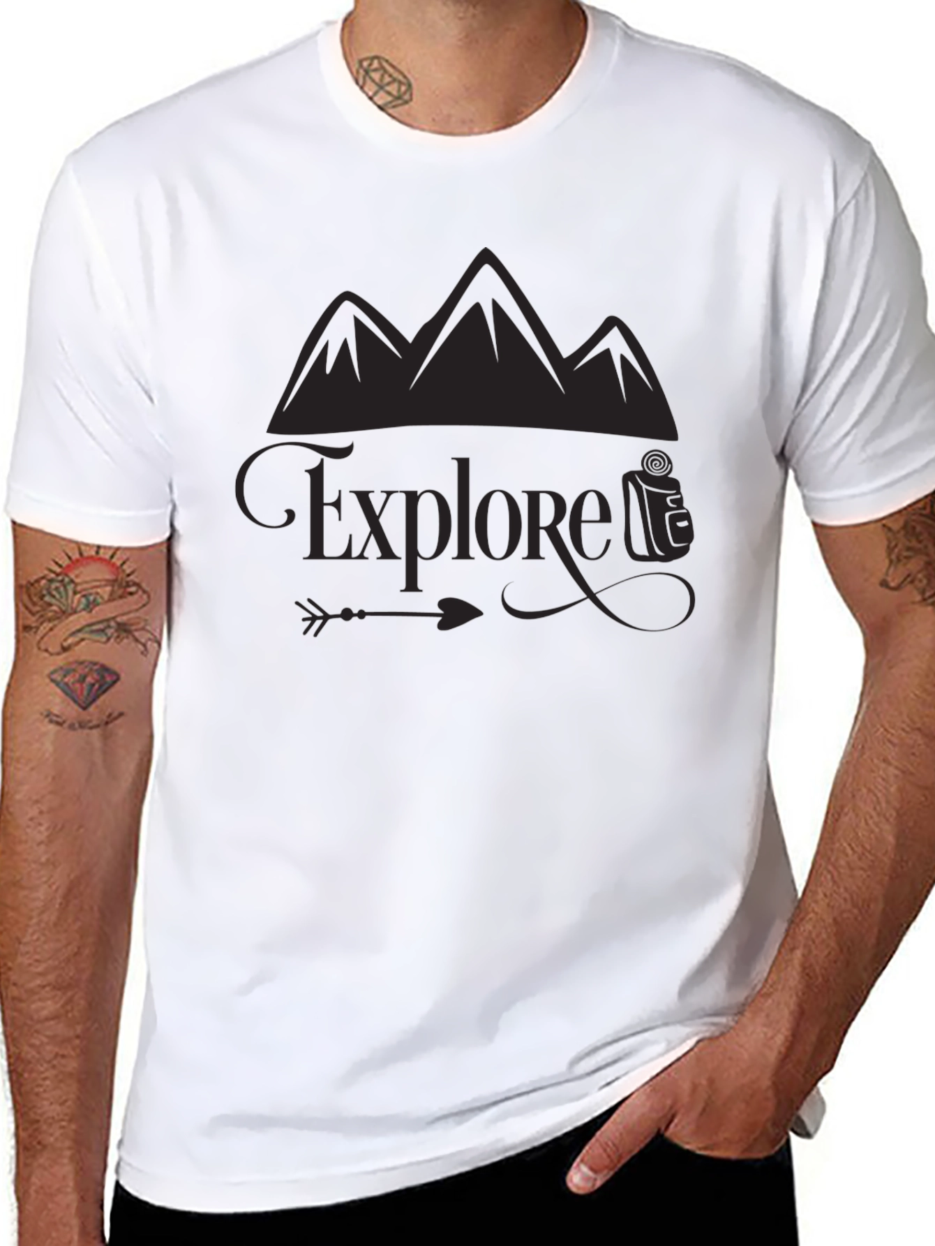 Explore Mountain Graphic Tee - Adventure Awaits!