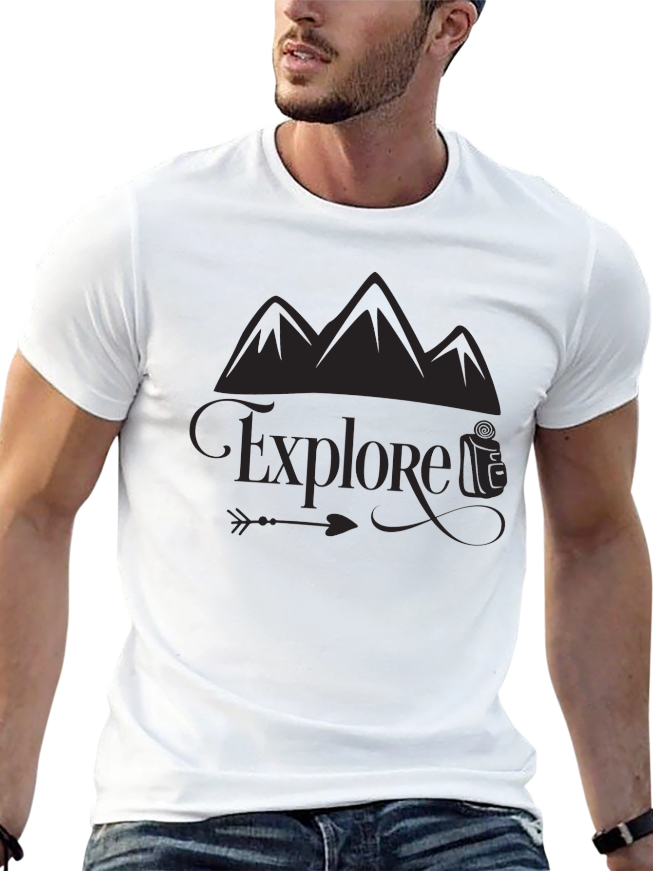 Explore Mountain Graphic Tee - Adventure Awaits!