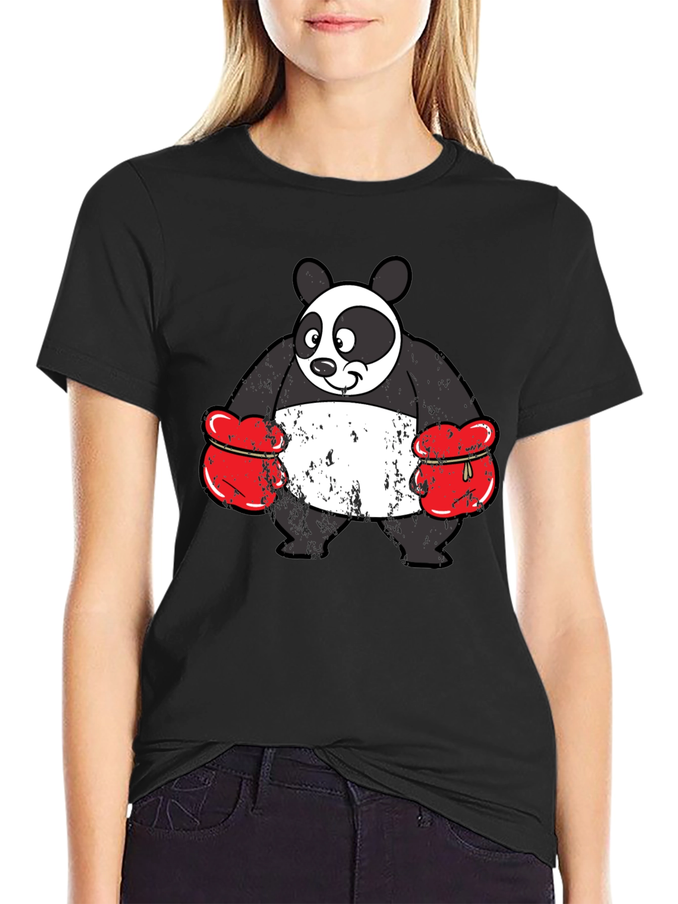 Panda Boxer Graphic Tee - Funny Novelty Shirt
