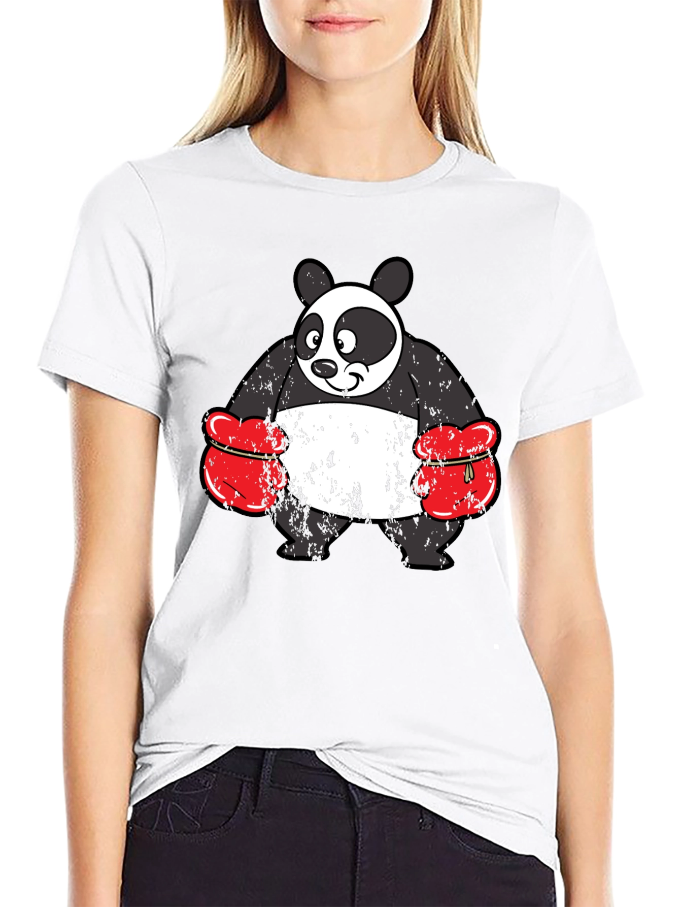 Panda Boxer Graphic Tee - Funny Novelty Shirt