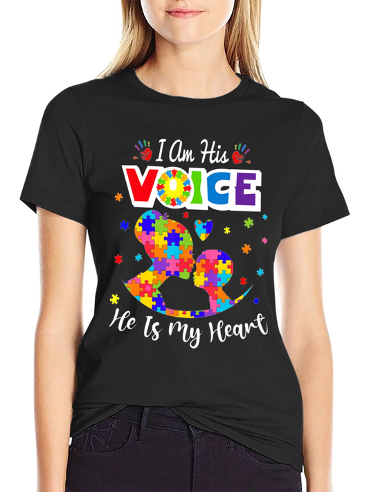 Autism Awareness T-Shirt - I Am His Voice