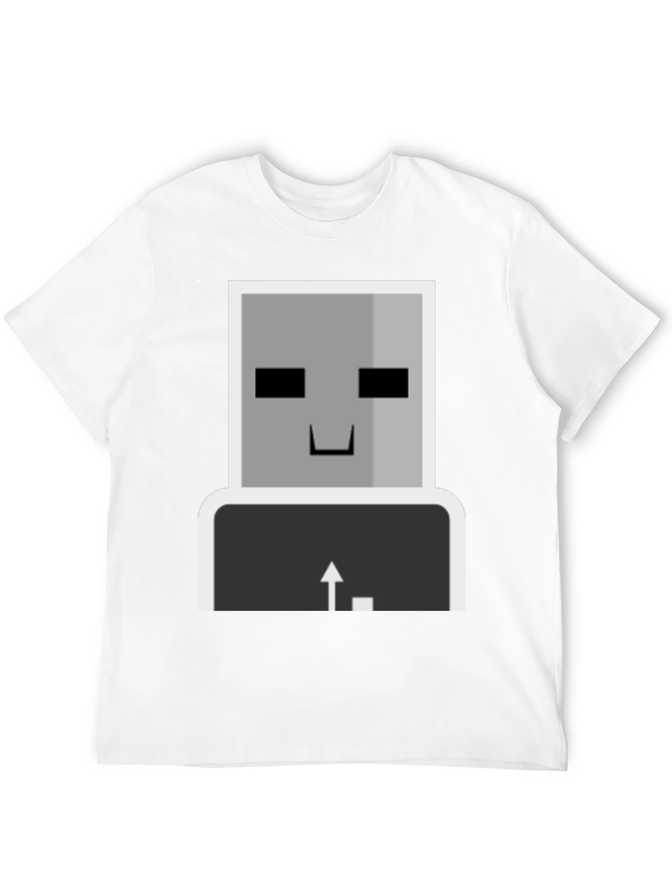 Geeky Robot T-Shirt - Keyboard Enter Design