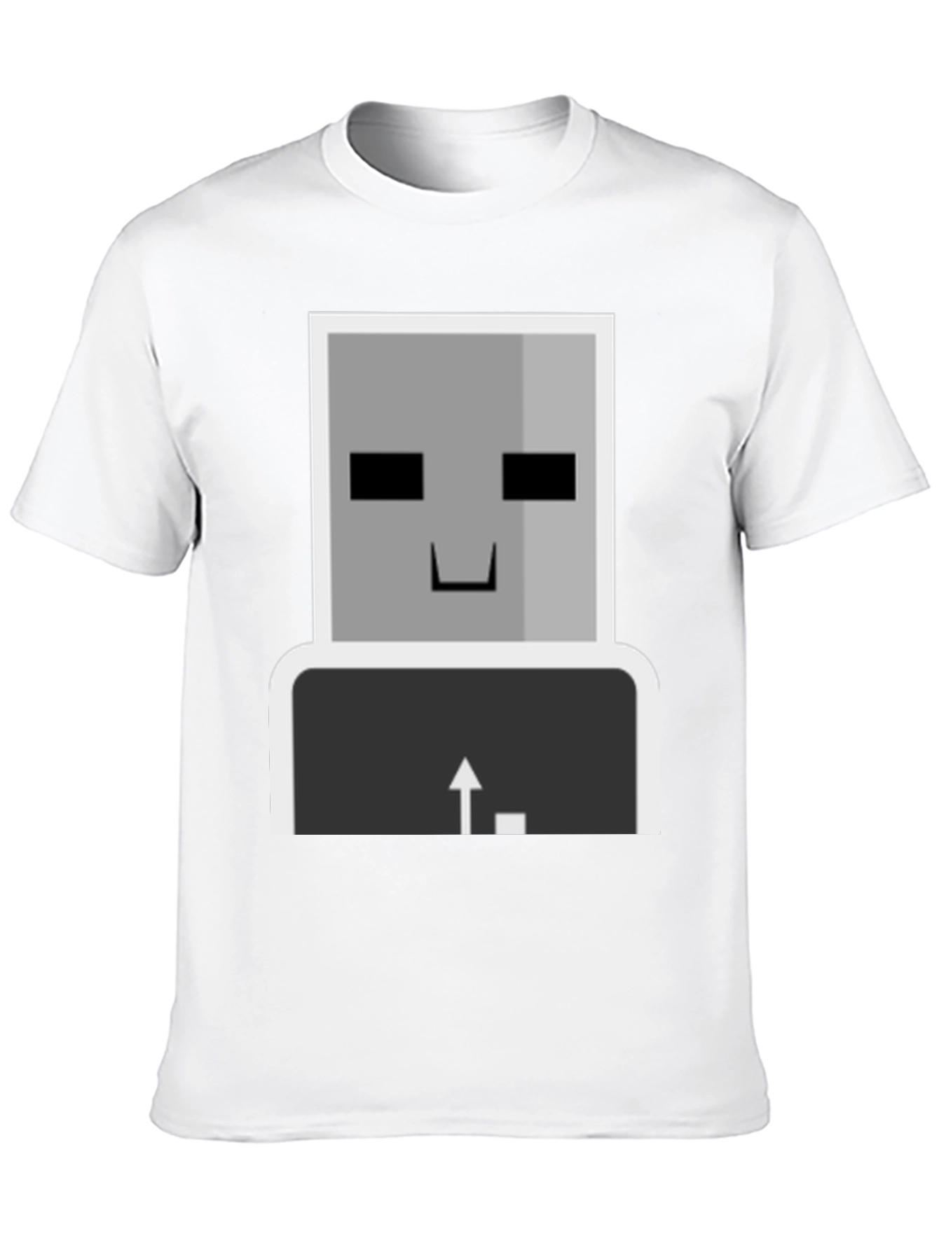 Geeky Robot T-Shirt - Keyboard Enter Design