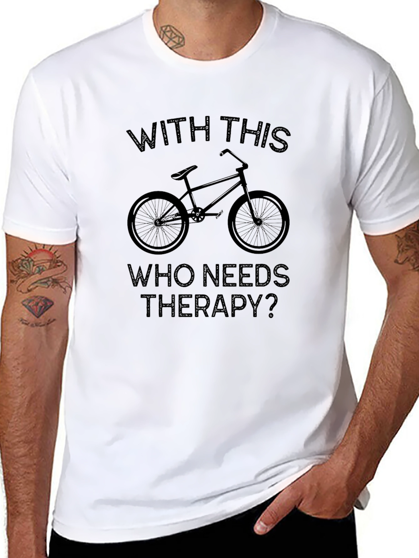 Bike Therapy T-Shirt - Ride Your Worries Away!