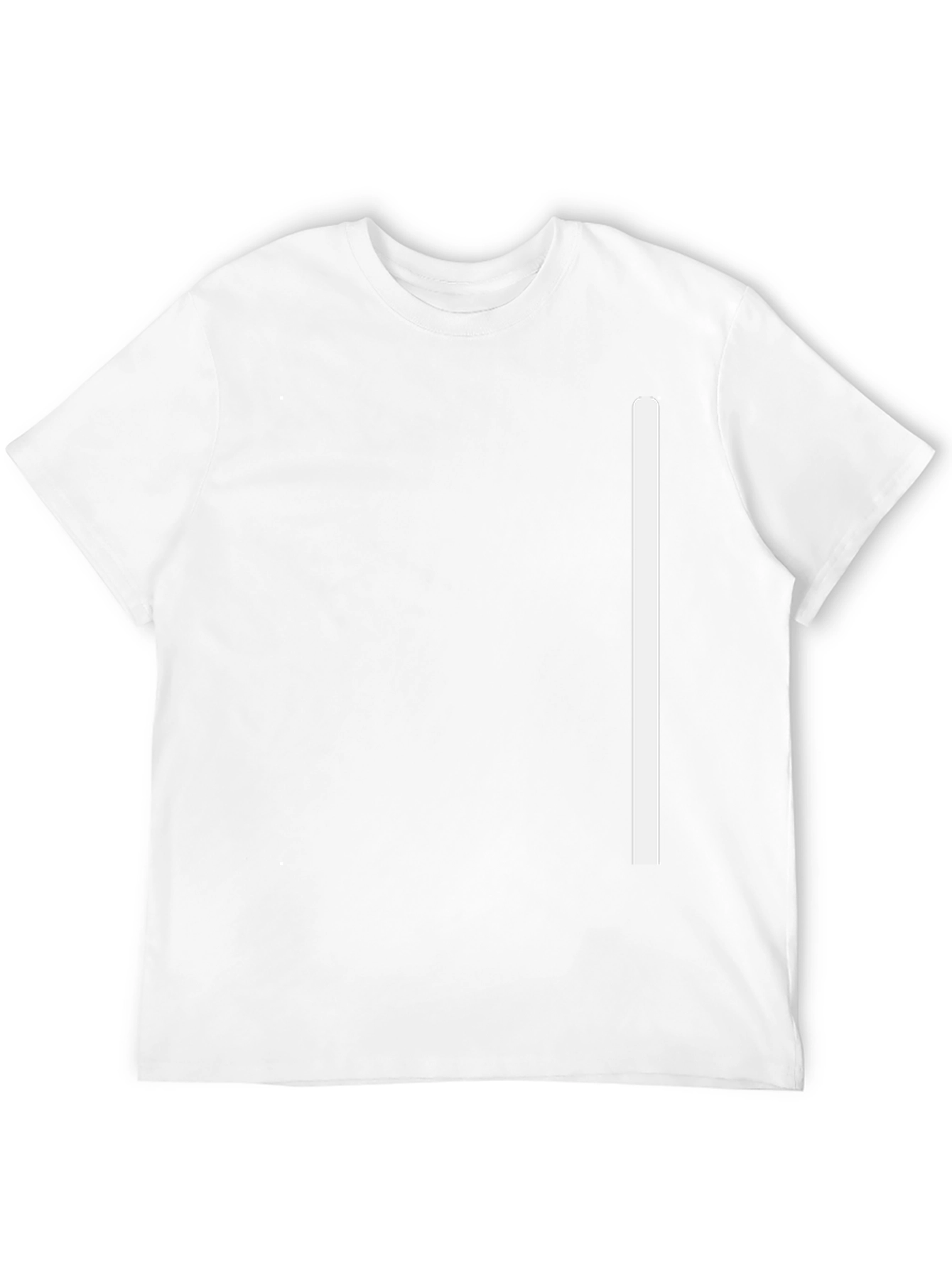 Minimalist Black T-Shirt with White Stripe