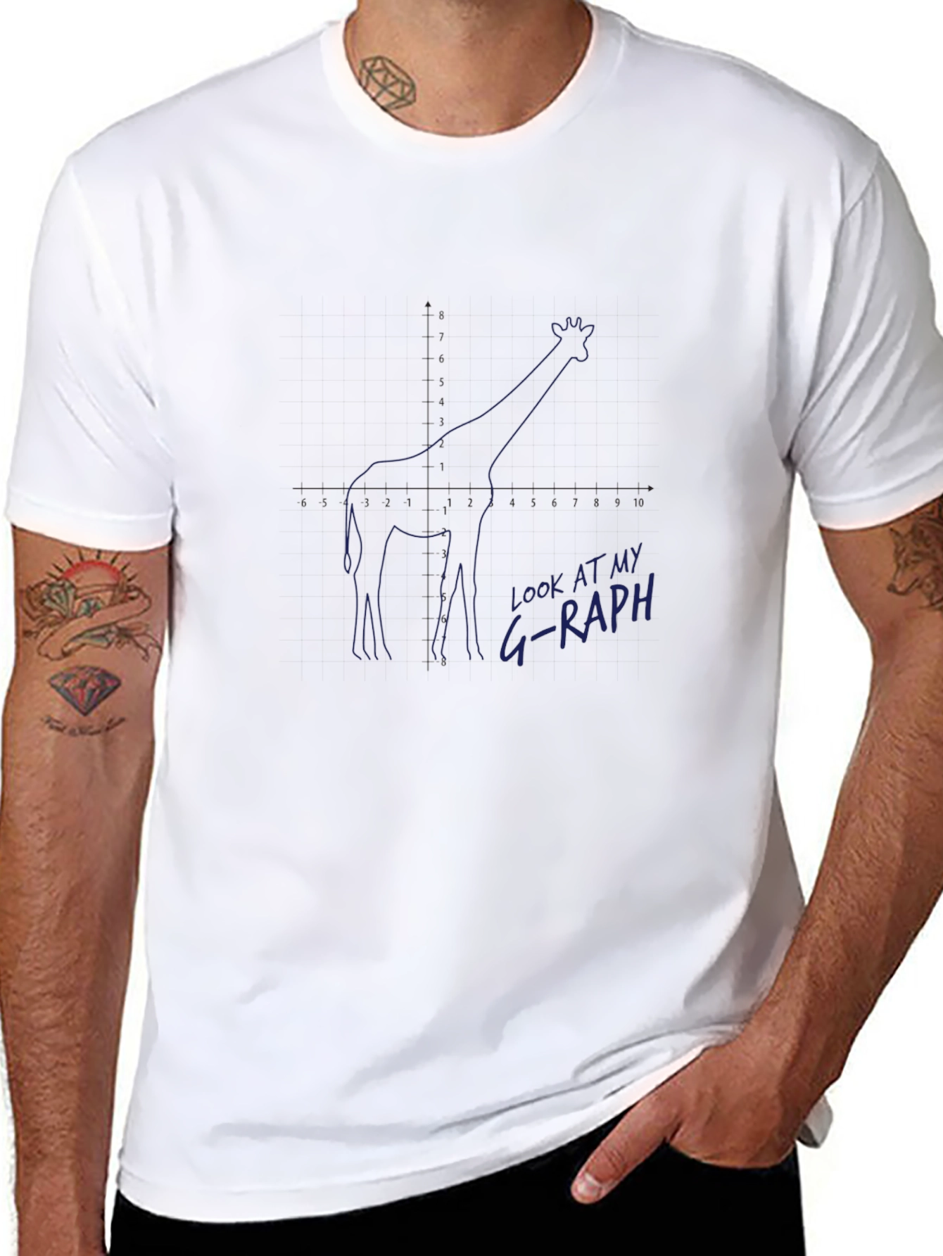 G-raph Giraffe Funny Graphic T-Shirt