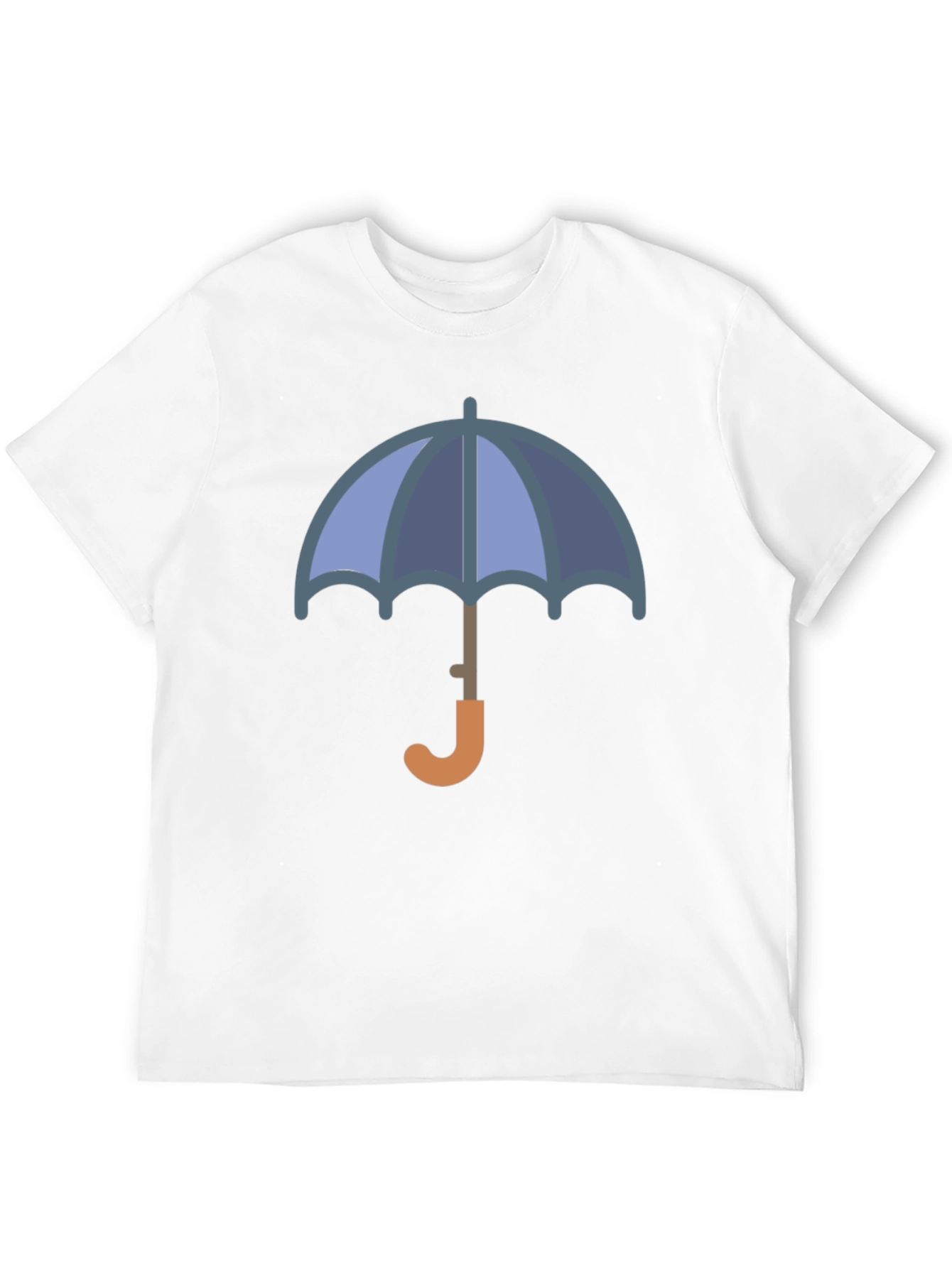 Stylish Umbrella Graphic Tee - Black Cotton Blend T-Shirt