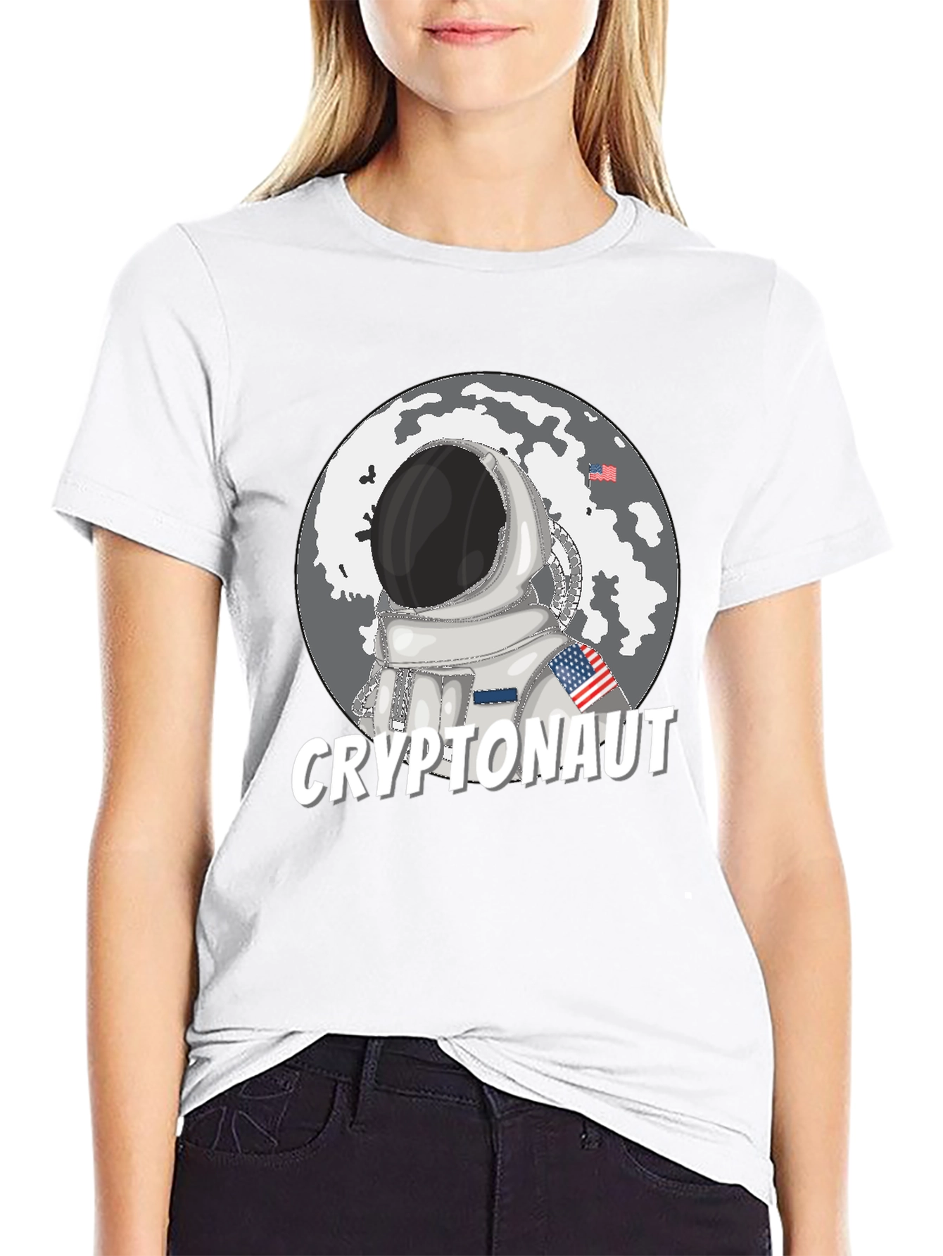 Cryptonaut T-Shirt - Astronaut on the Moon