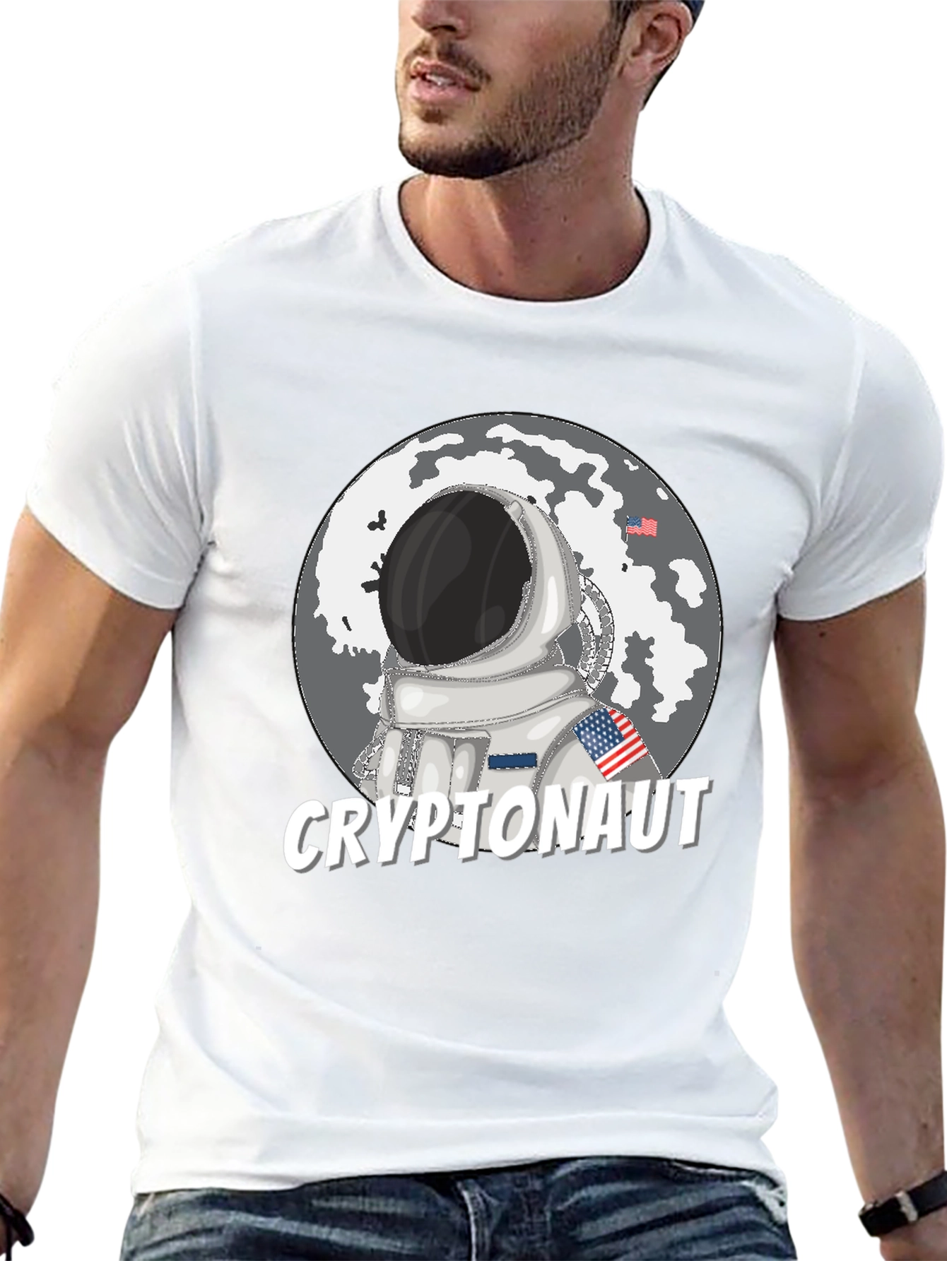 Cryptonaut T-Shirt - Astronaut on the Moon