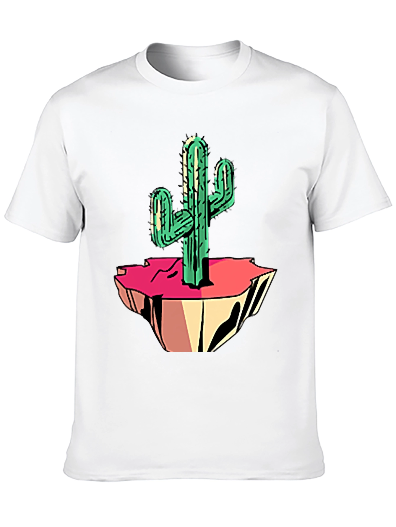 Cactus Graphic Tee - Black Cotton Blend