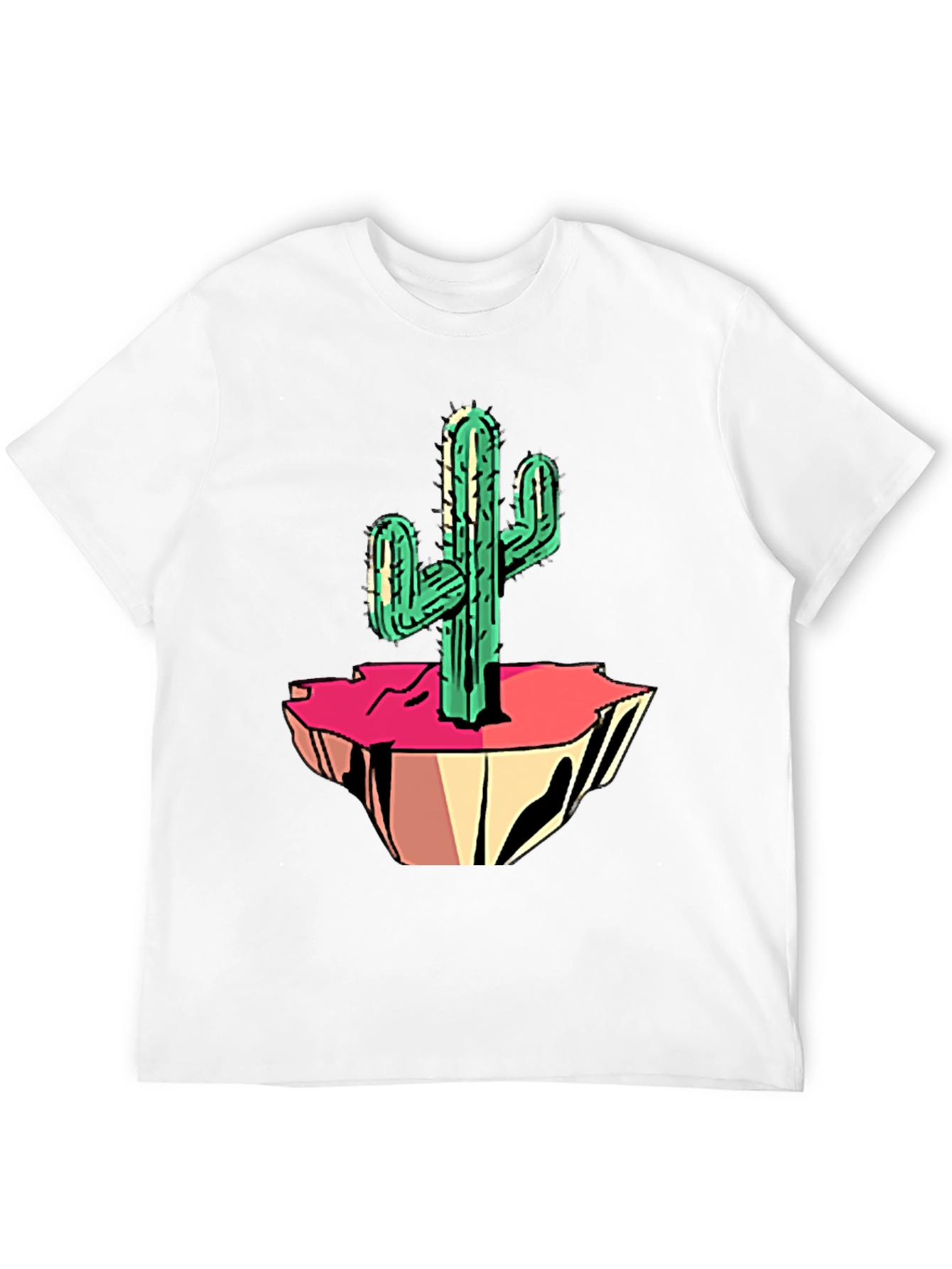 Cactus Graphic Tee - Black Cotton Blend