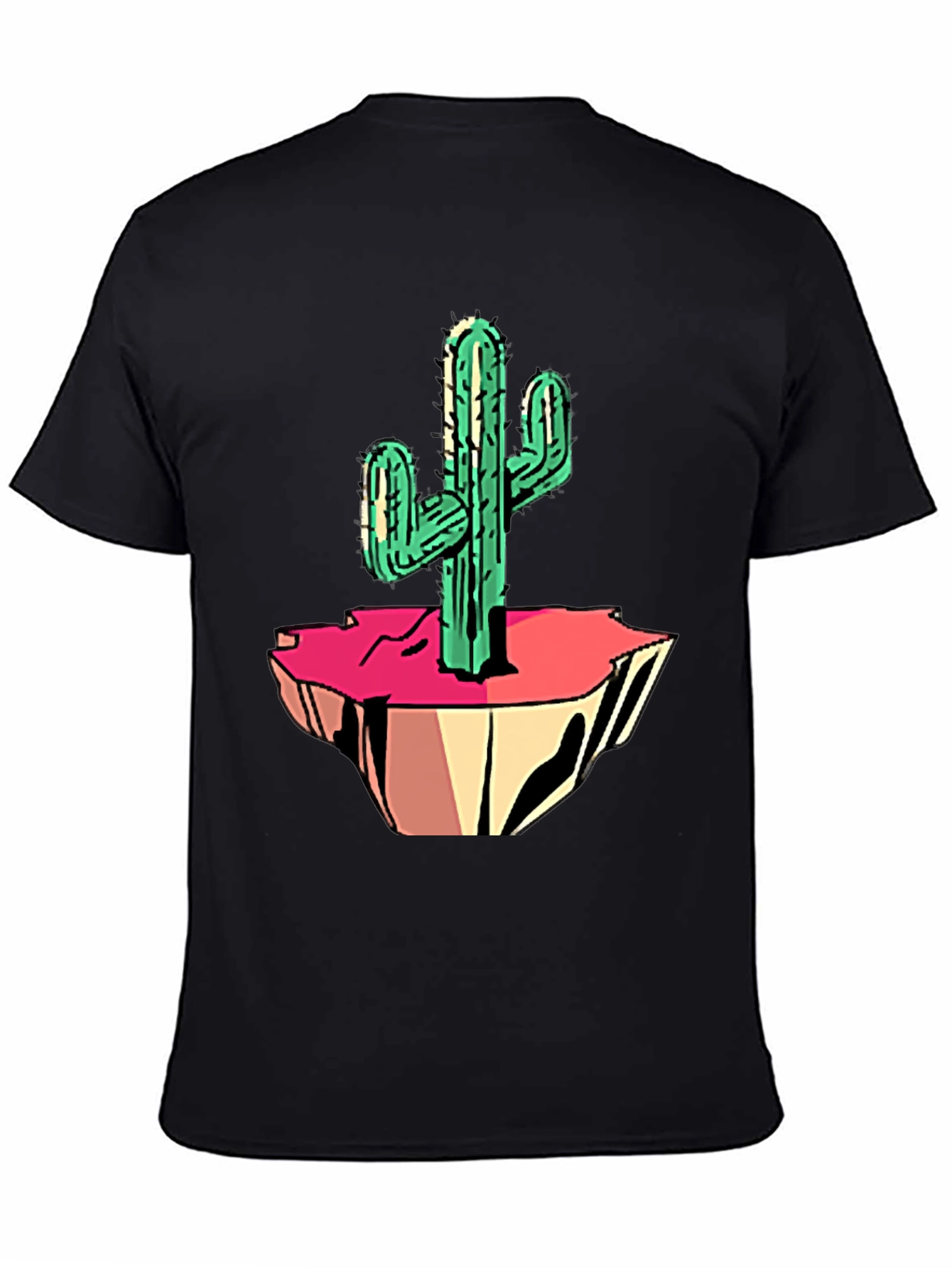 Cactus Graphic Tee - Black Cotton Blend
