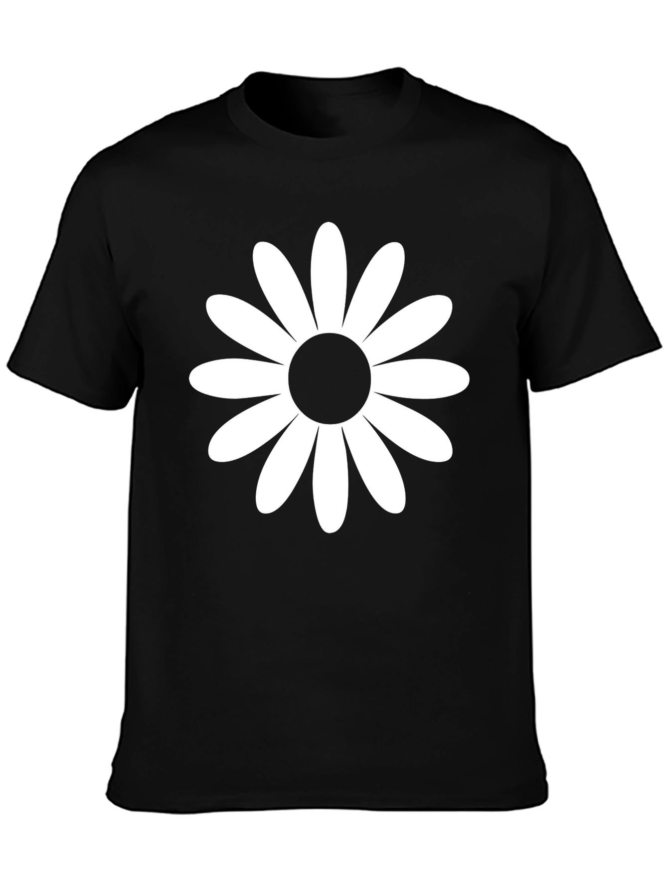 Daisy Graphic Tee - Casual Black T-Shirt