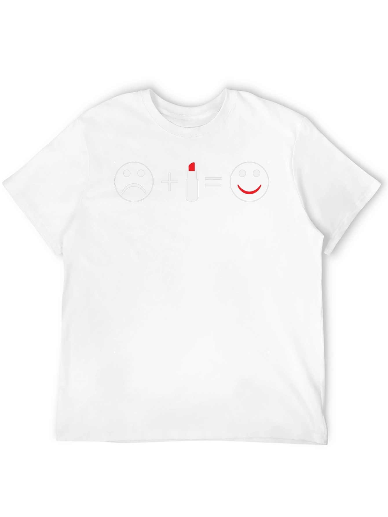 Lipstick Equation T-Shirt - Happy Face Graphic Tee