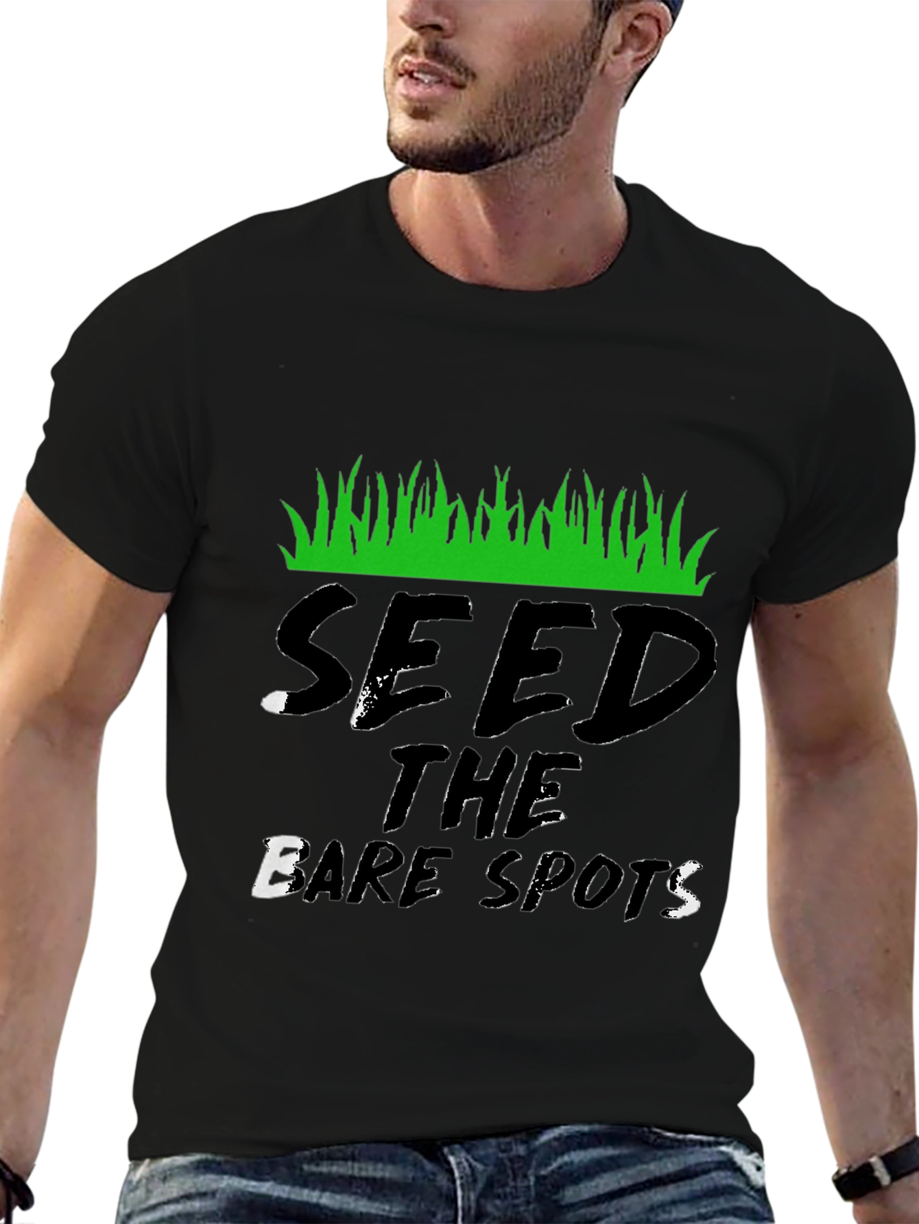 Seed the Bare Spots Black T-Shirt