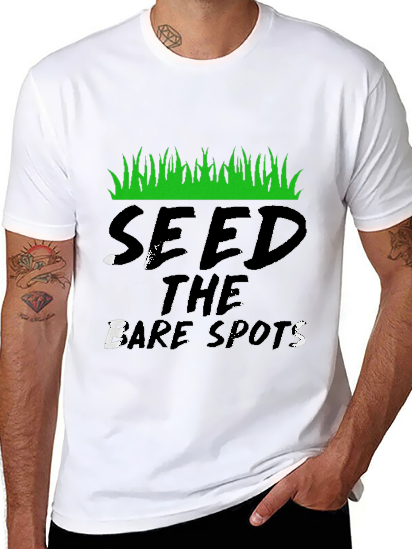 Seed the Bare Spots Black T-Shirt