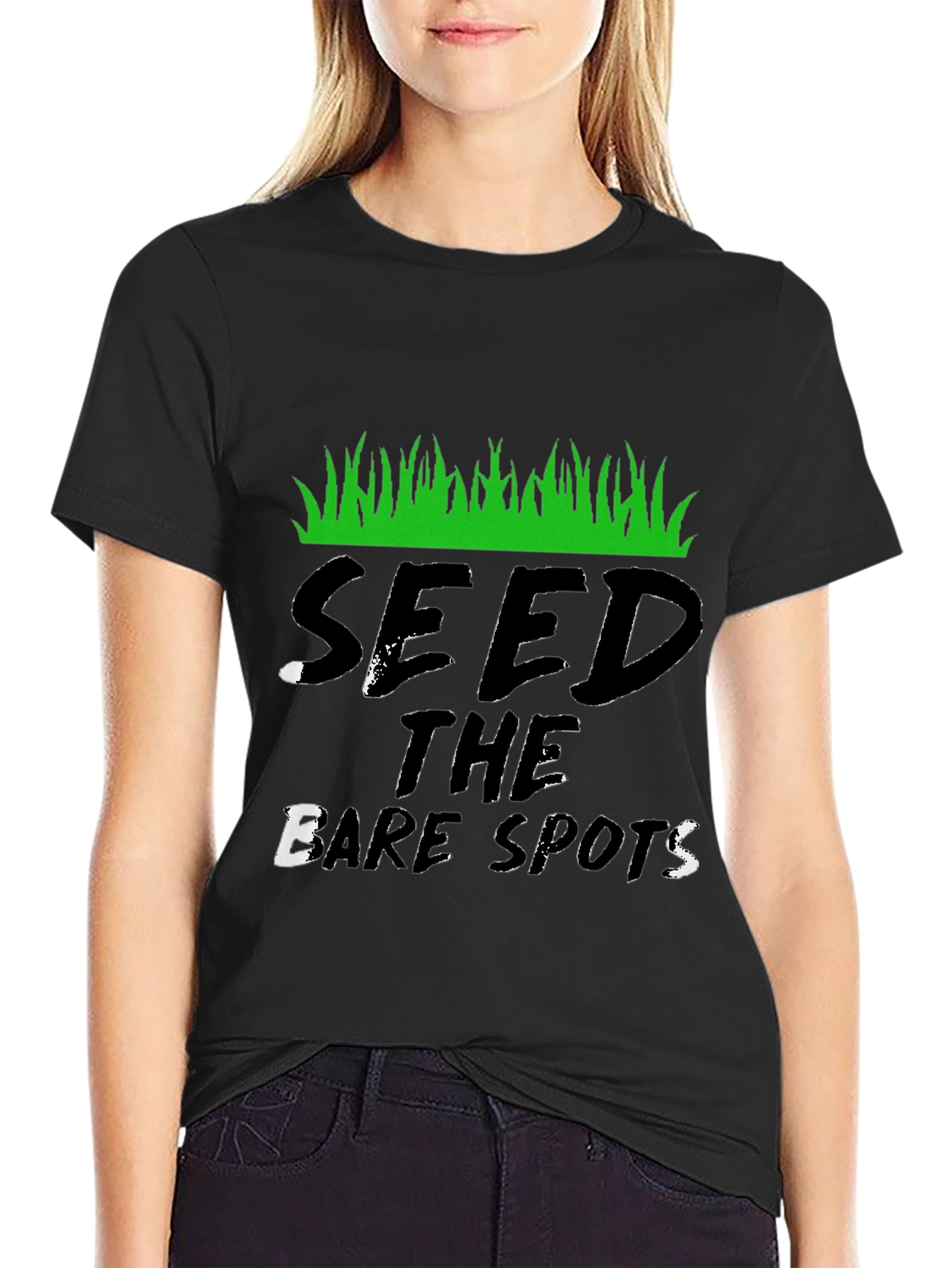 Seed the Bare Spots Black T-Shirt