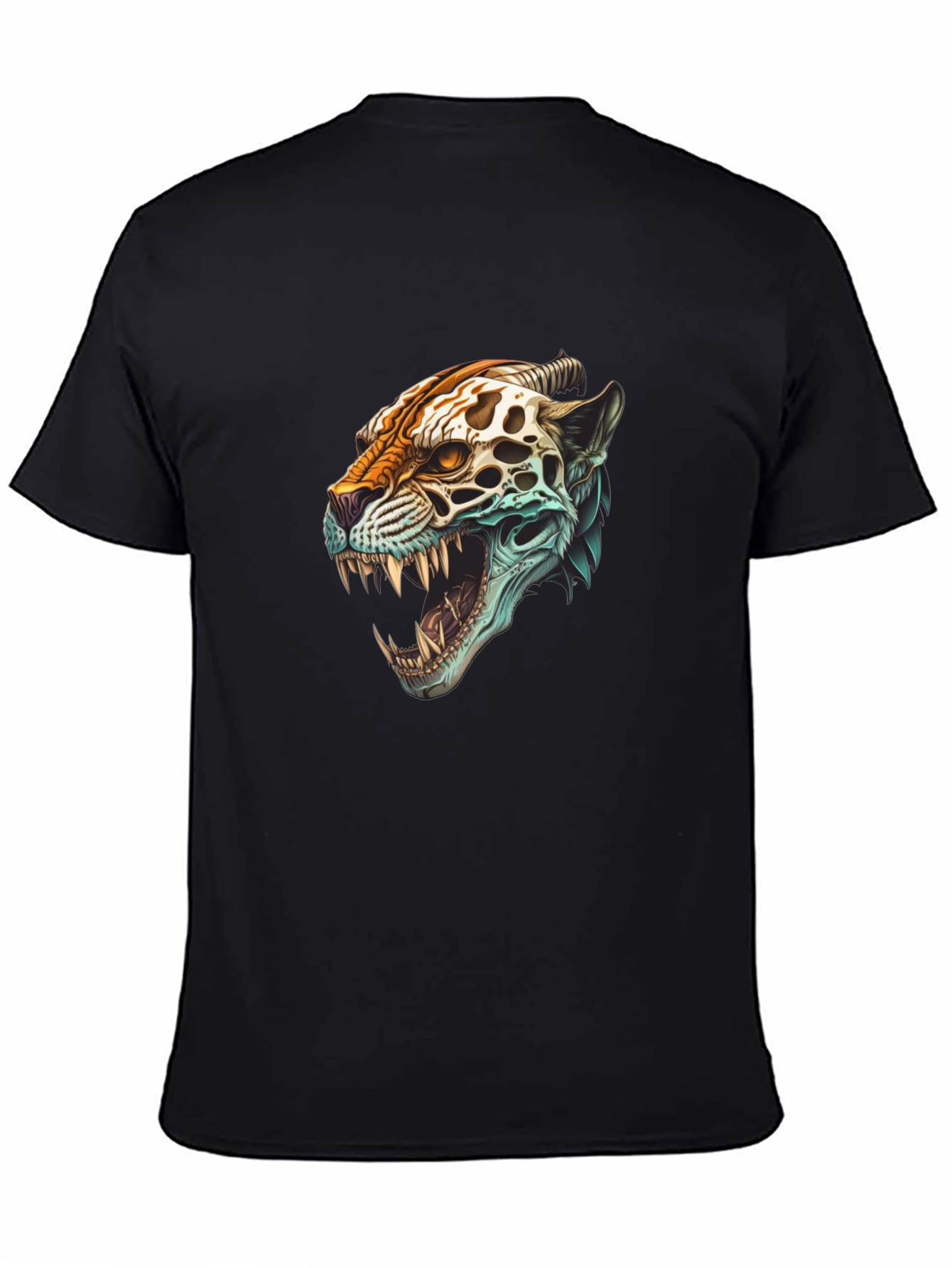 Jaguar Skull Graphic Print T-Shirt