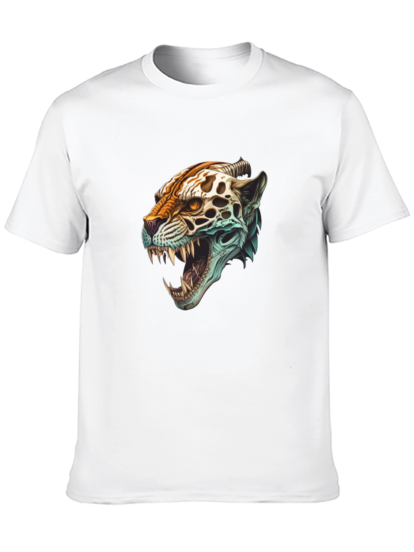 Jaguar Skull Graphic Print T-Shirt